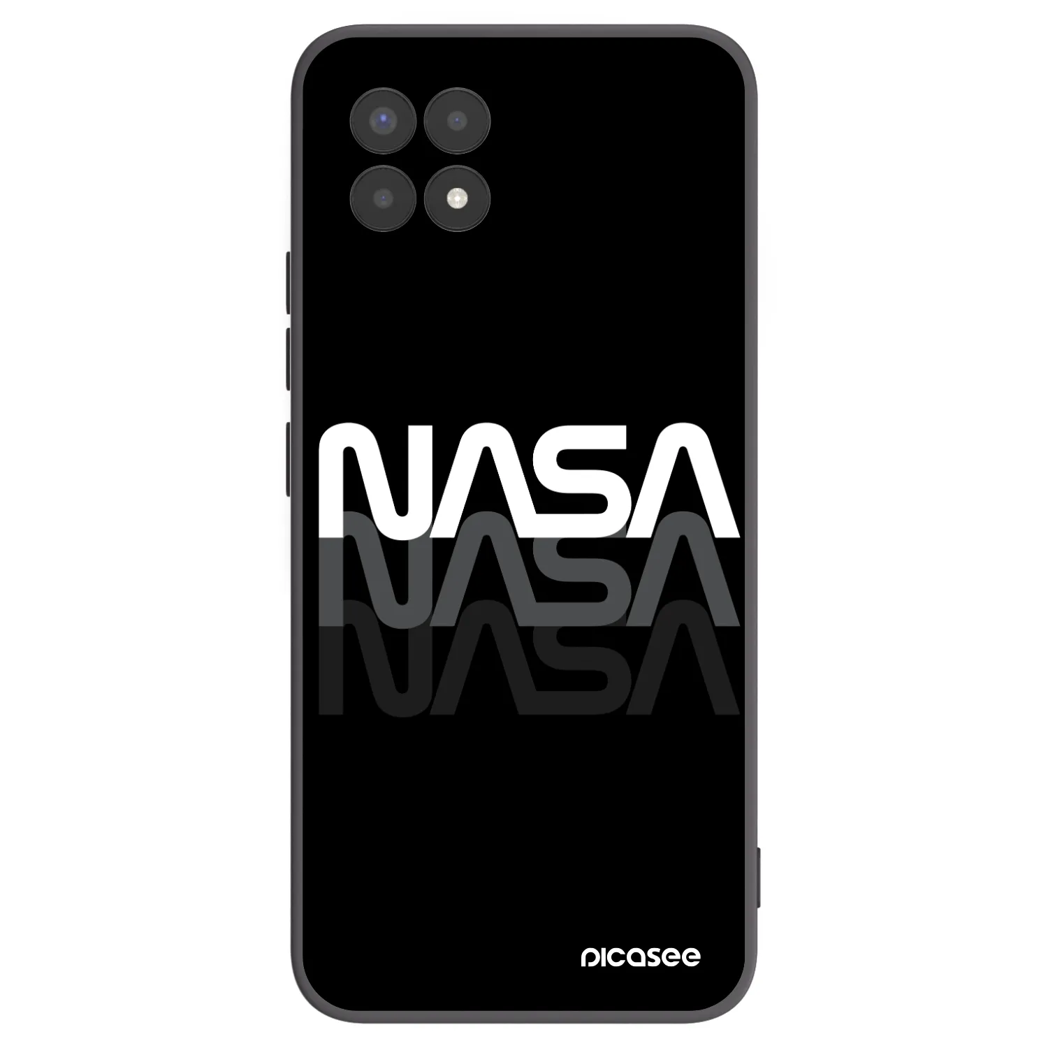 Picasee silikónový čierny obal pre Realme 8i - NASA Triple