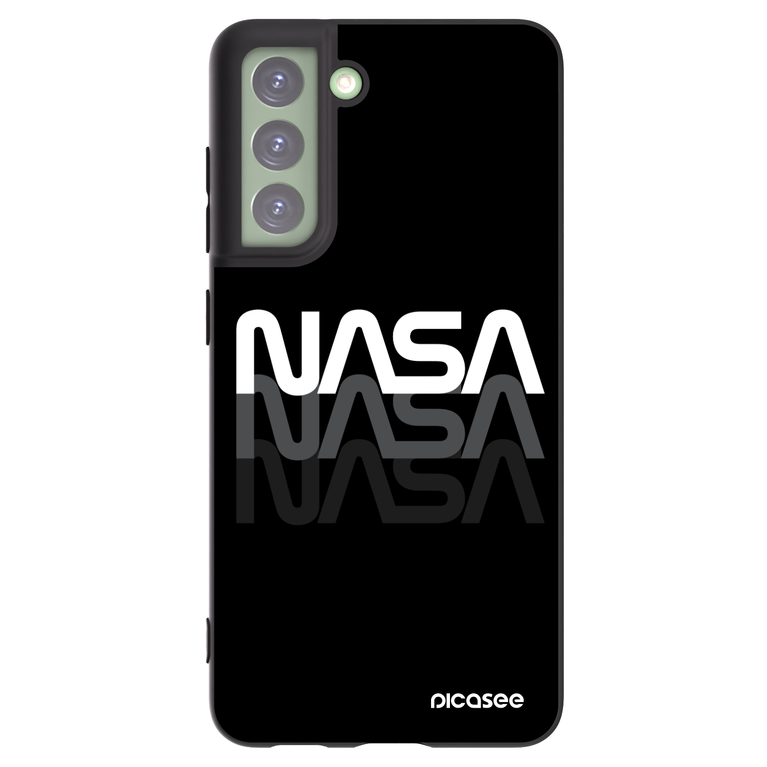 Picasee silikónový čierny obal pre Samsung Galaxy S21 FE 5G - NASA Triple
