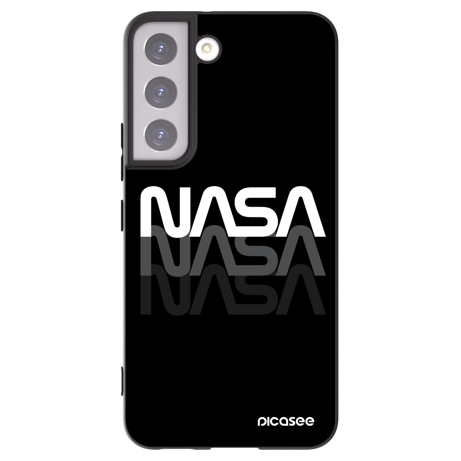 Picasee silikónový čierny obal pre Samsung Galaxy S22 5G - NASA Triple