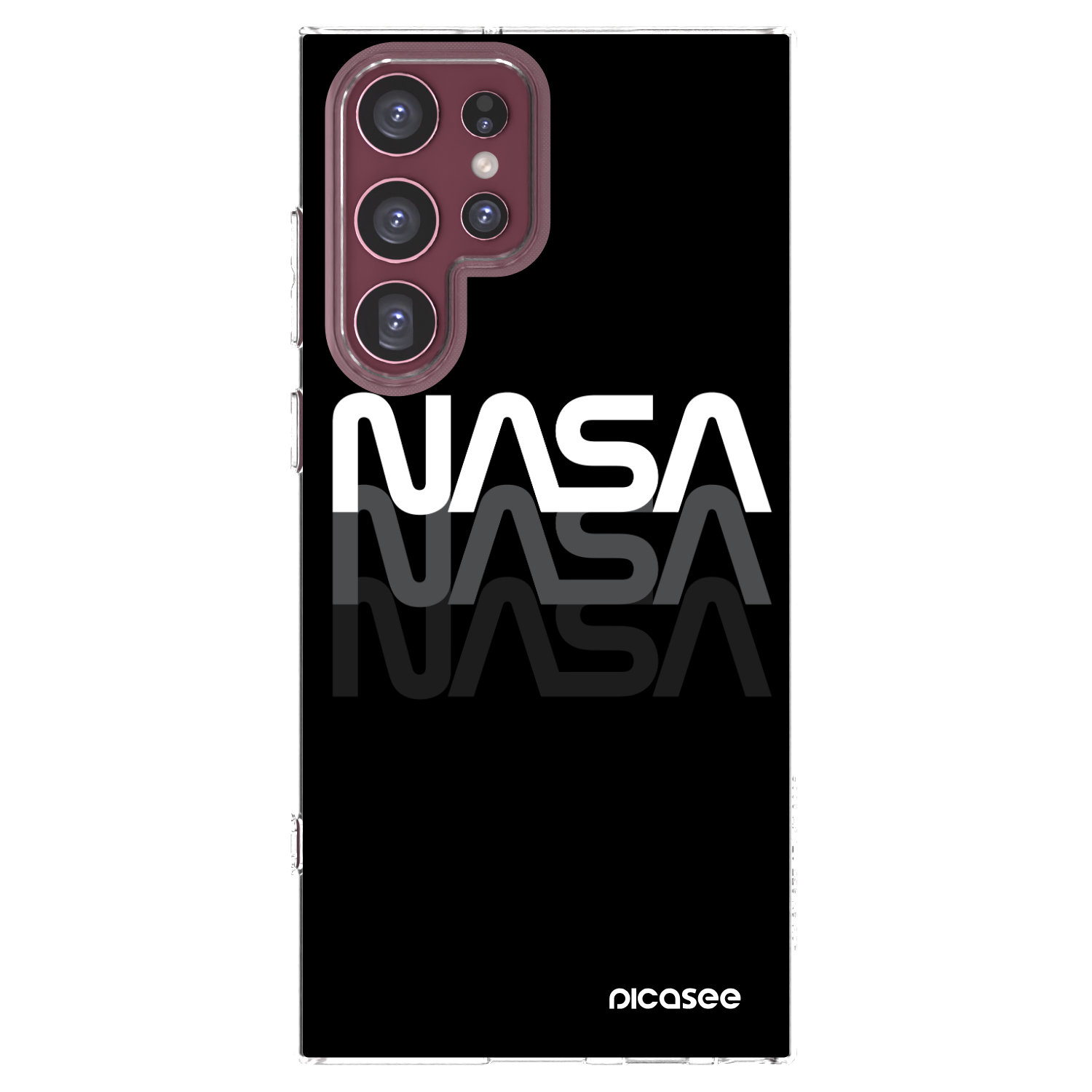 Picasee silikónový prehľadný obal pre Samsung Galaxy S22 Ultra 5G - NASA Triple