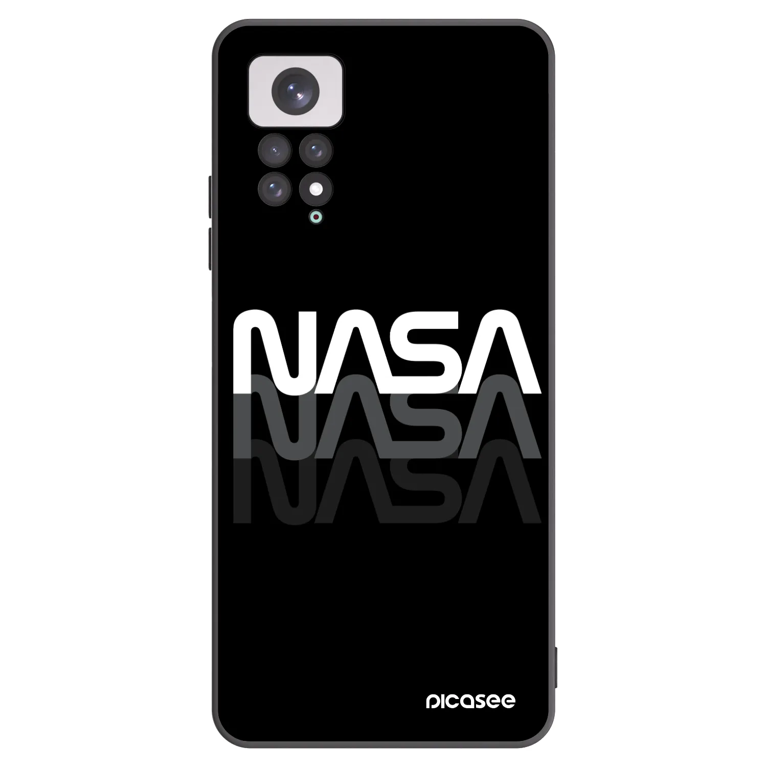 Picasee silikónový čierny obal pre Xiaomi Redmi Note 11 - NASA Triple