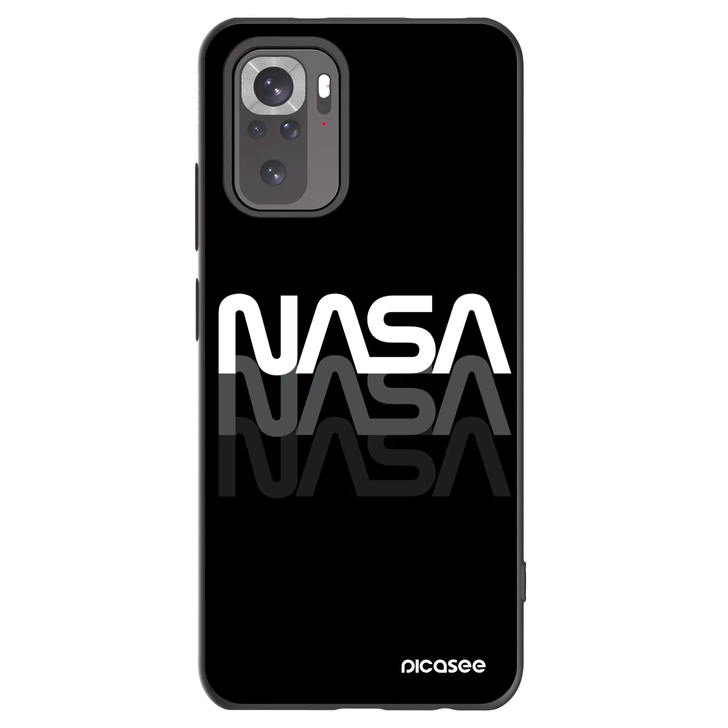 Picasee silikónový čierny obal pre Xiaomi Redmi Note 11S 4G - NASA Triple