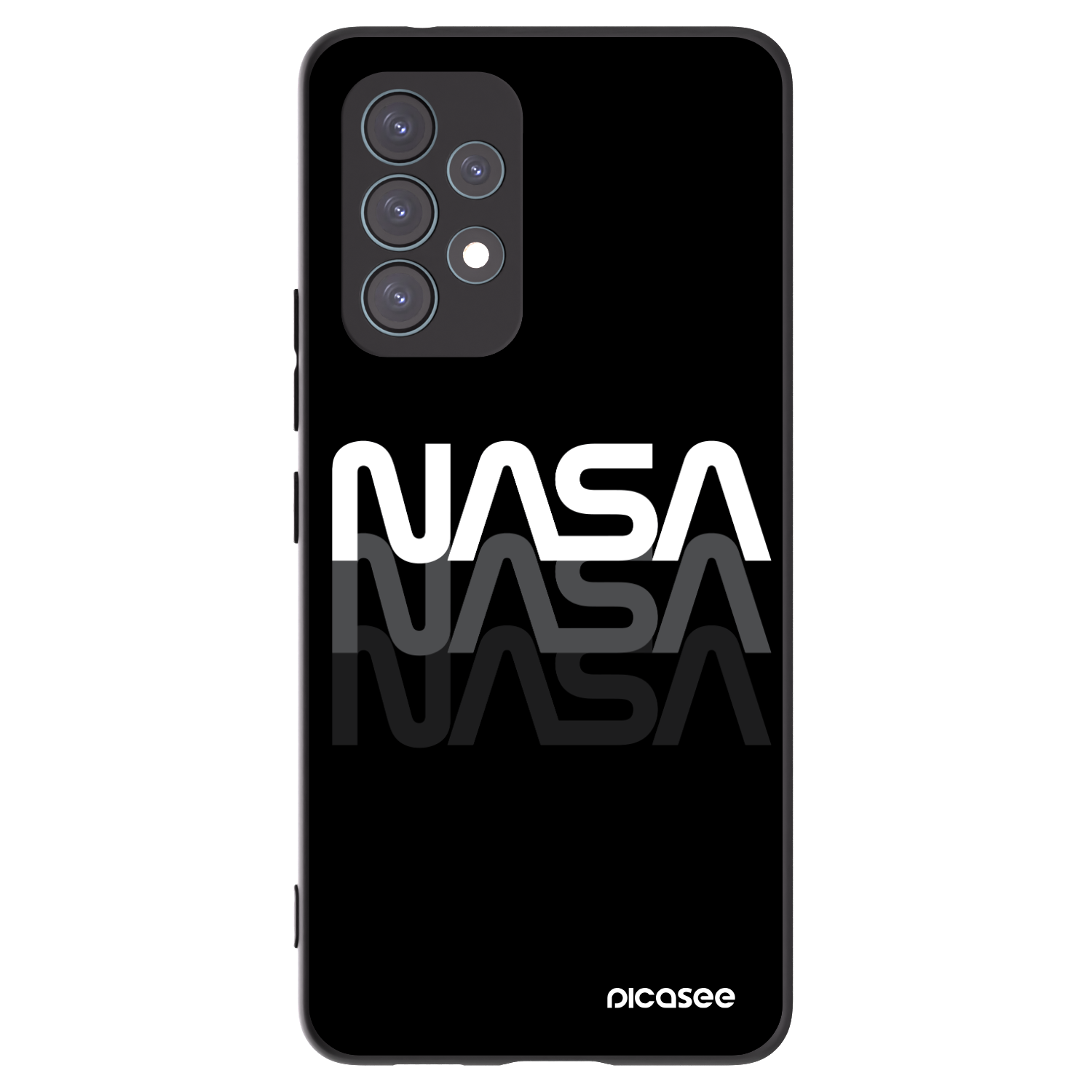 Picasee silikónový čierny obal pre Samsung Galaxy A53 5G A536 - NASA Triple