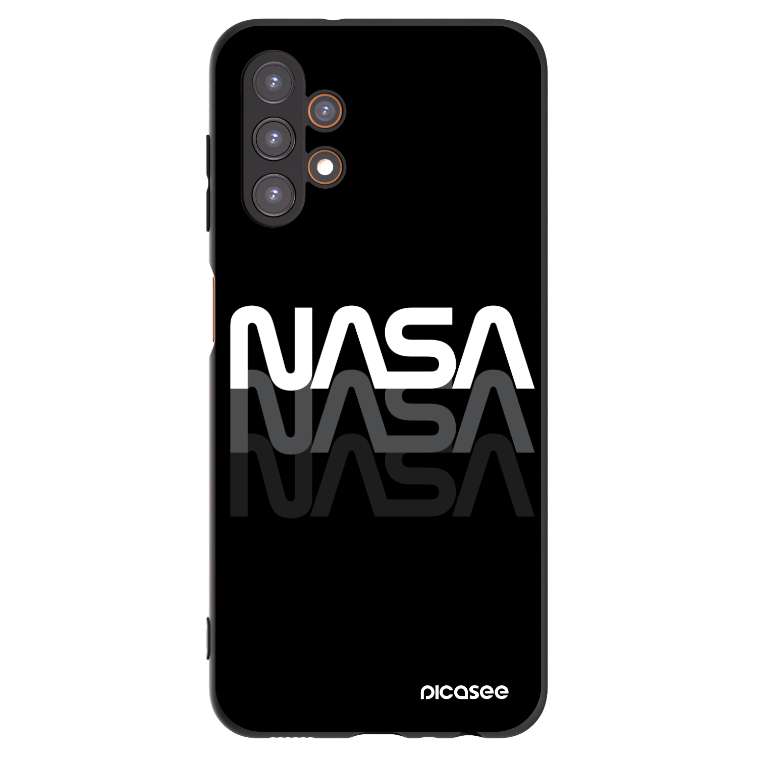 Picasee silikónový čierny obal pre Samsung Galaxy A13 4G A135 - NASA Triple