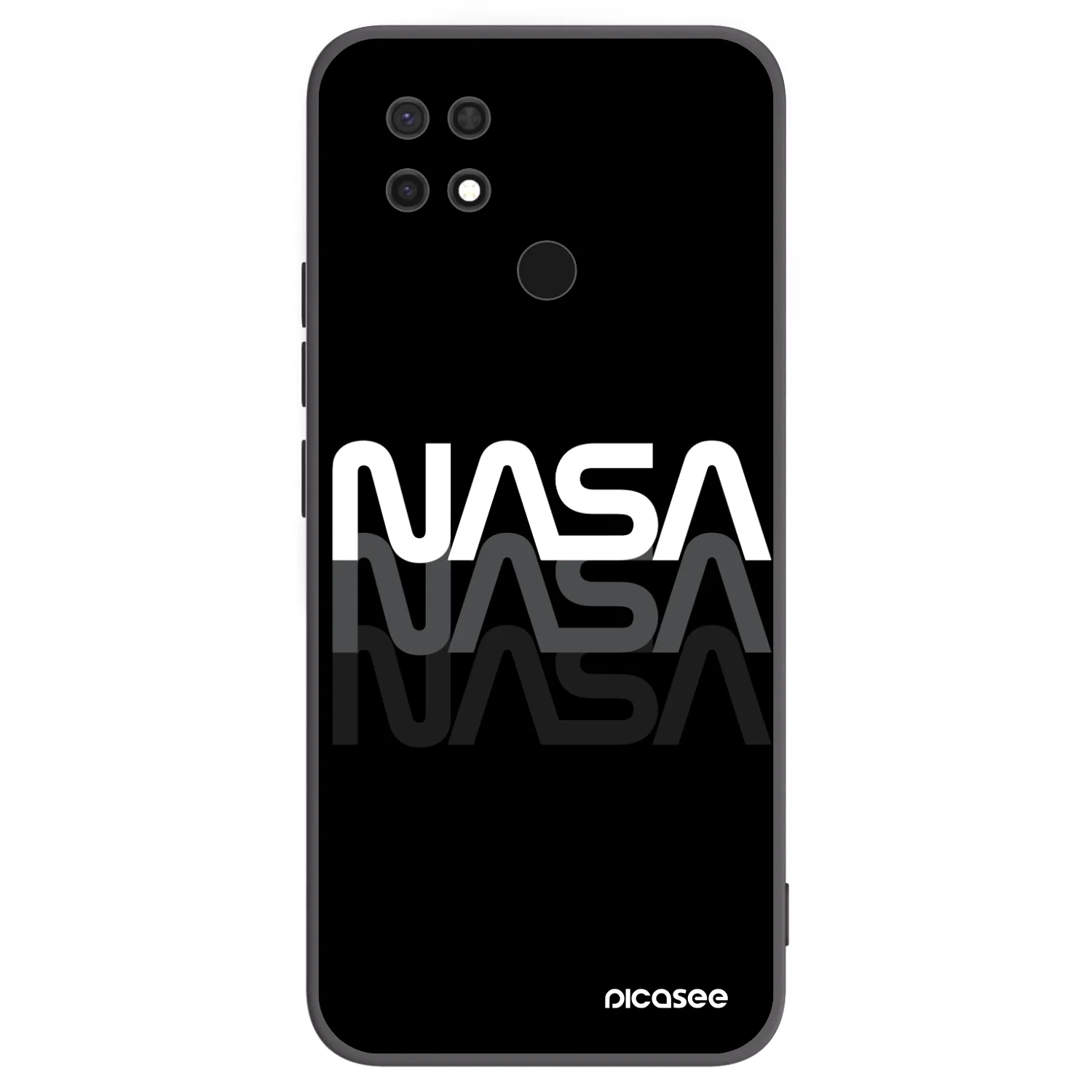 Picasee silikónový čierny obal pre Xiaomi Redmi 10C - NASA Triple