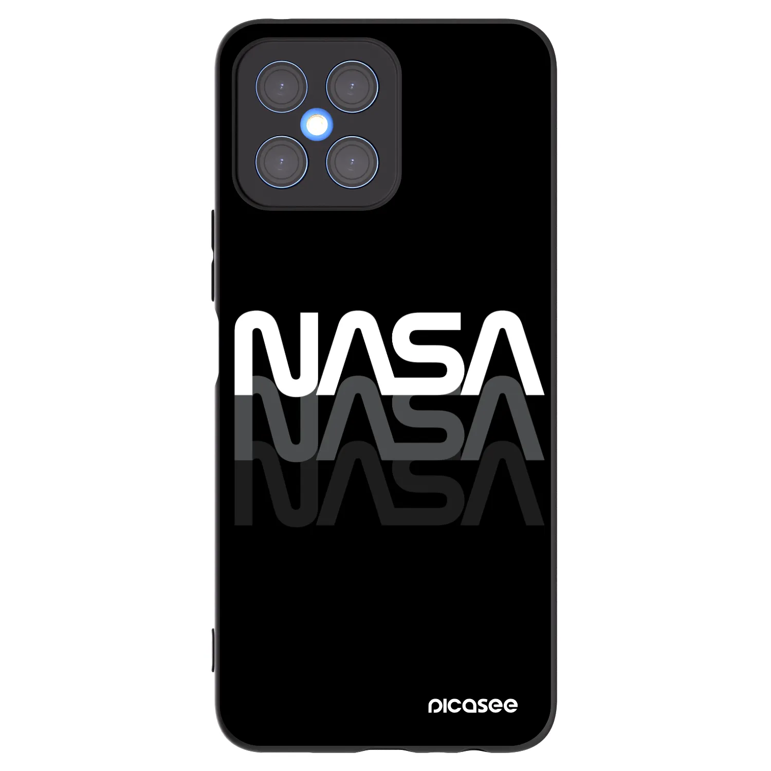 Picasee silikónový čierny obal pre Honor X8 4G - NASA Triple