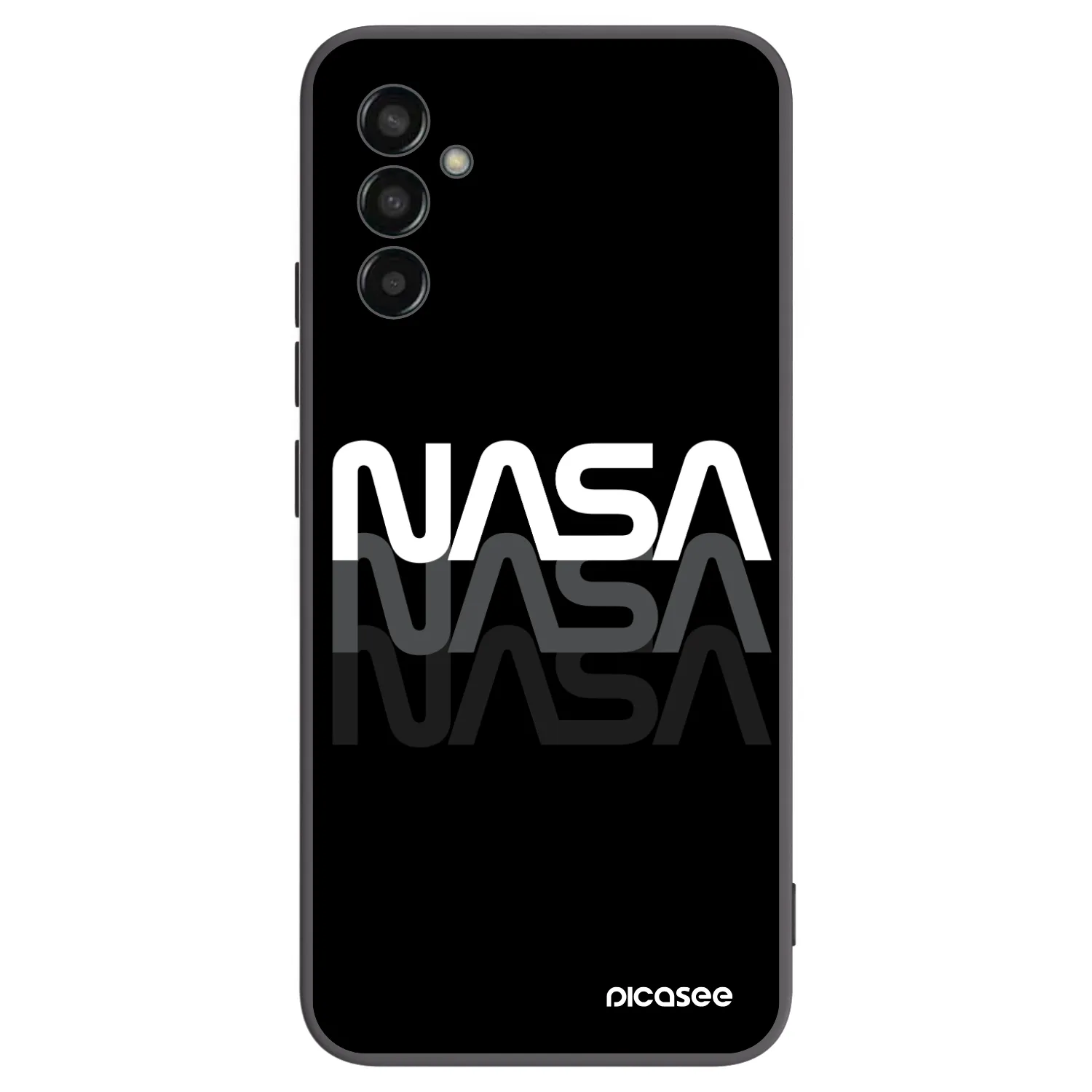 Picasee silikónový čierny obal pre Samsung Galaxy M13 M135F - NASA Triple