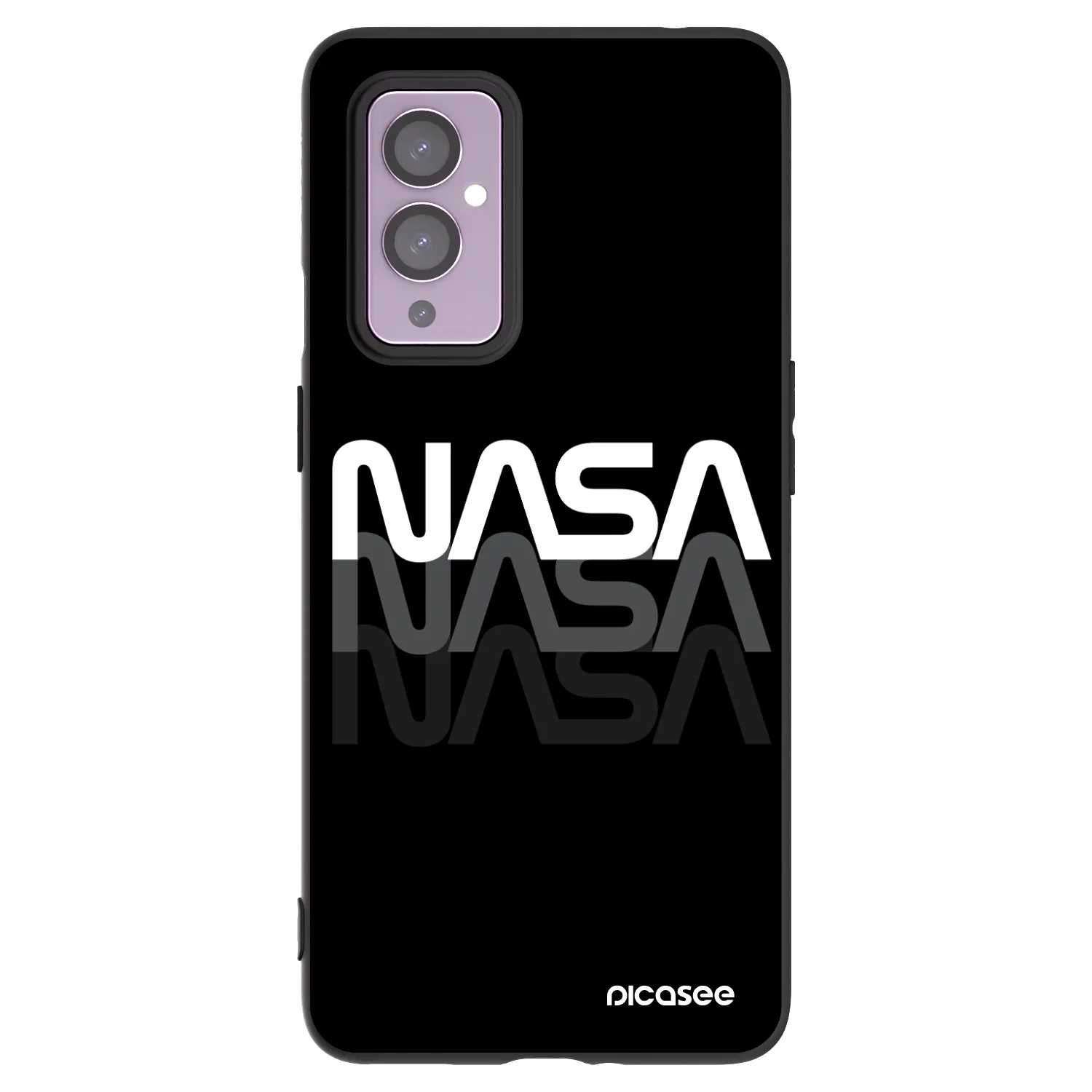 Picasee silikónový čierny obal pre OnePlus 9 - NASA Triple
