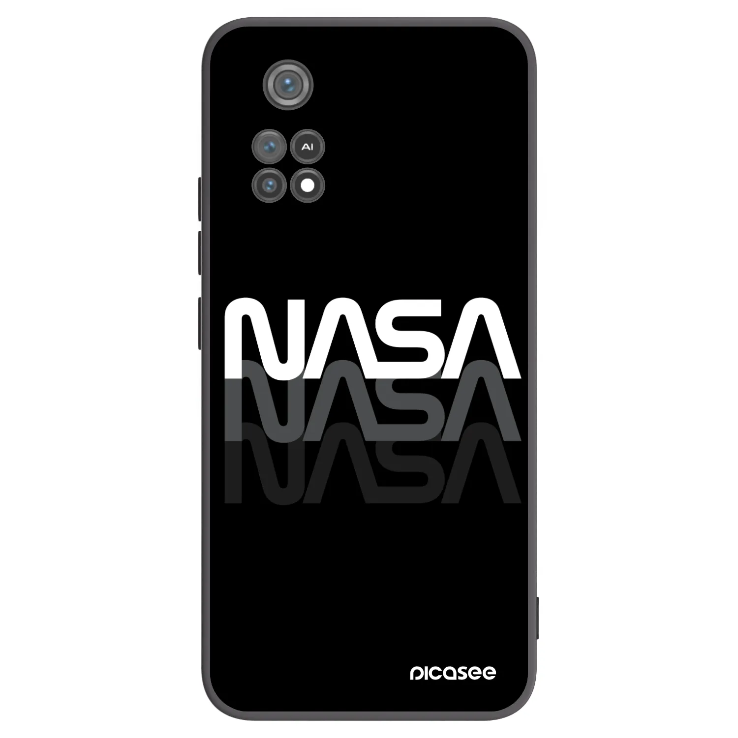 Picasee silikónový čierny obal pre Xiaomi Poco M4 Pro - NASA Triple