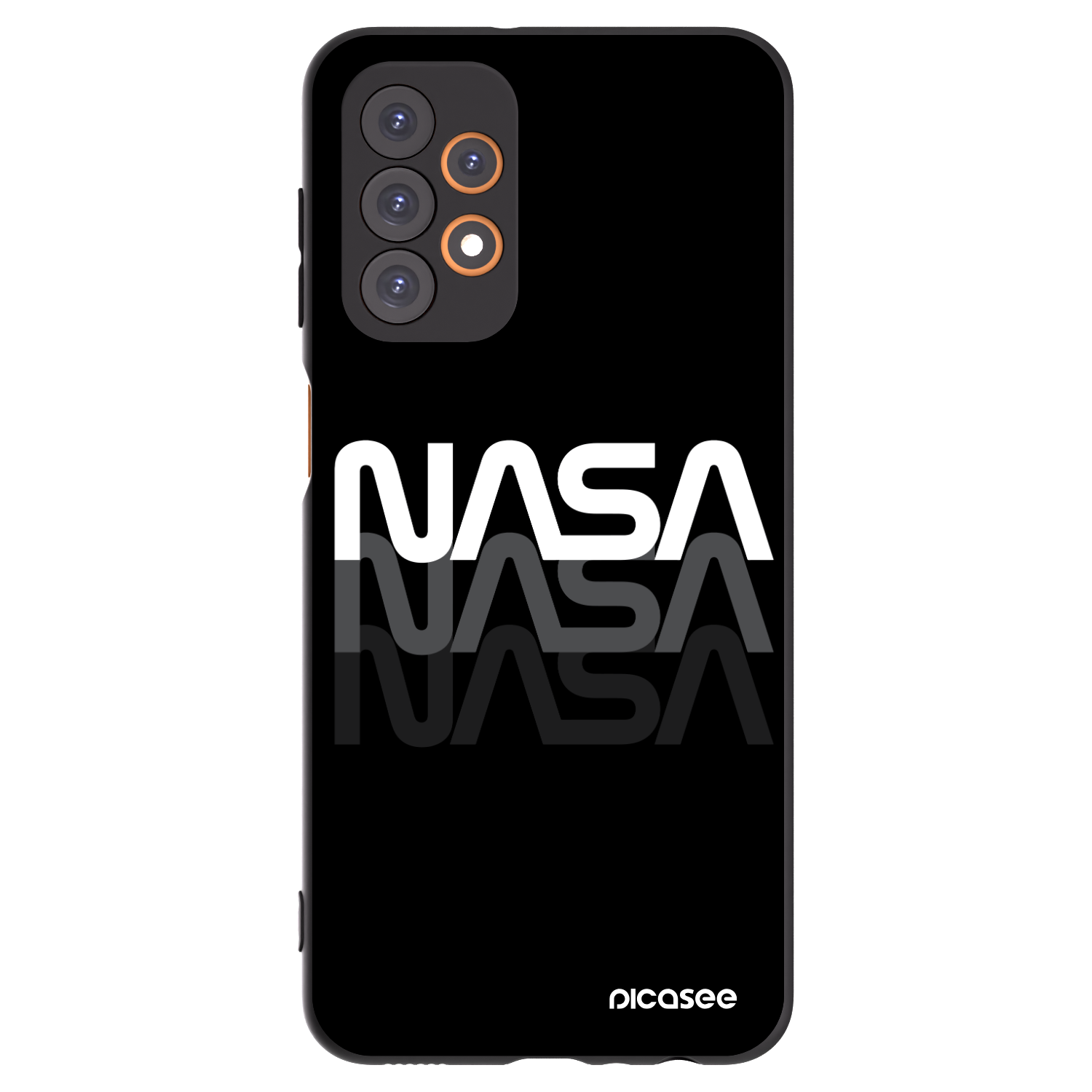 Picasee silikónový čierny obal pre Samsung Galaxy A23 A235F 4G - NASA Triple