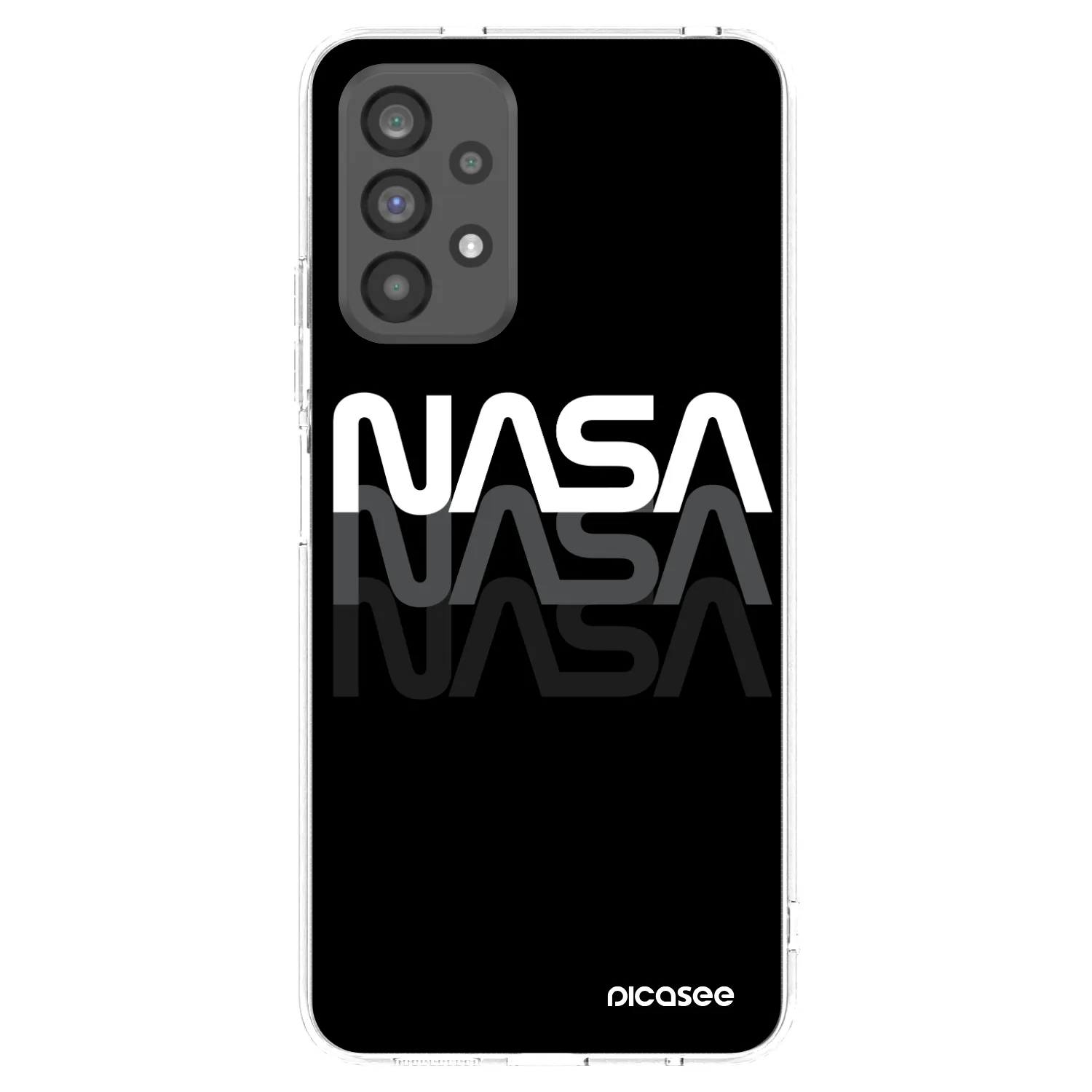 Picasee silikónový prehľadný obal pre Samsung Galaxy A73 5G - NASA Triple