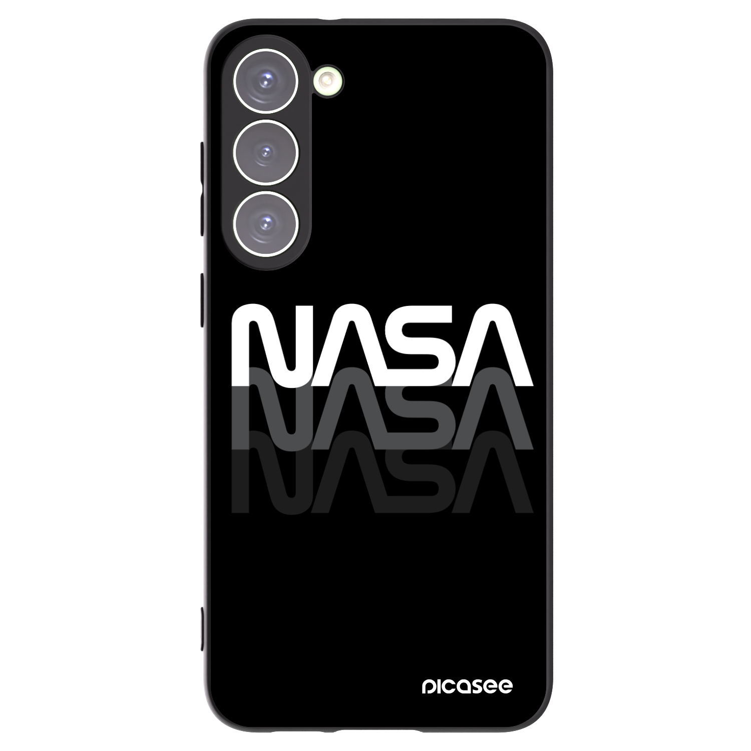 Picasee silikónový čierny obal pre Samsung Galaxy S23+ 5G - NASA Triple