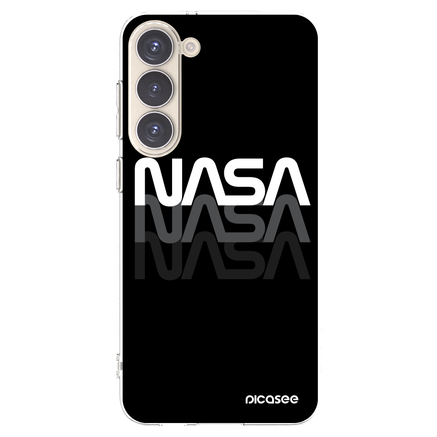 Picasee silikónový prehľadný obal pre Samsung Galaxy S23+ 5G - NASA Triple