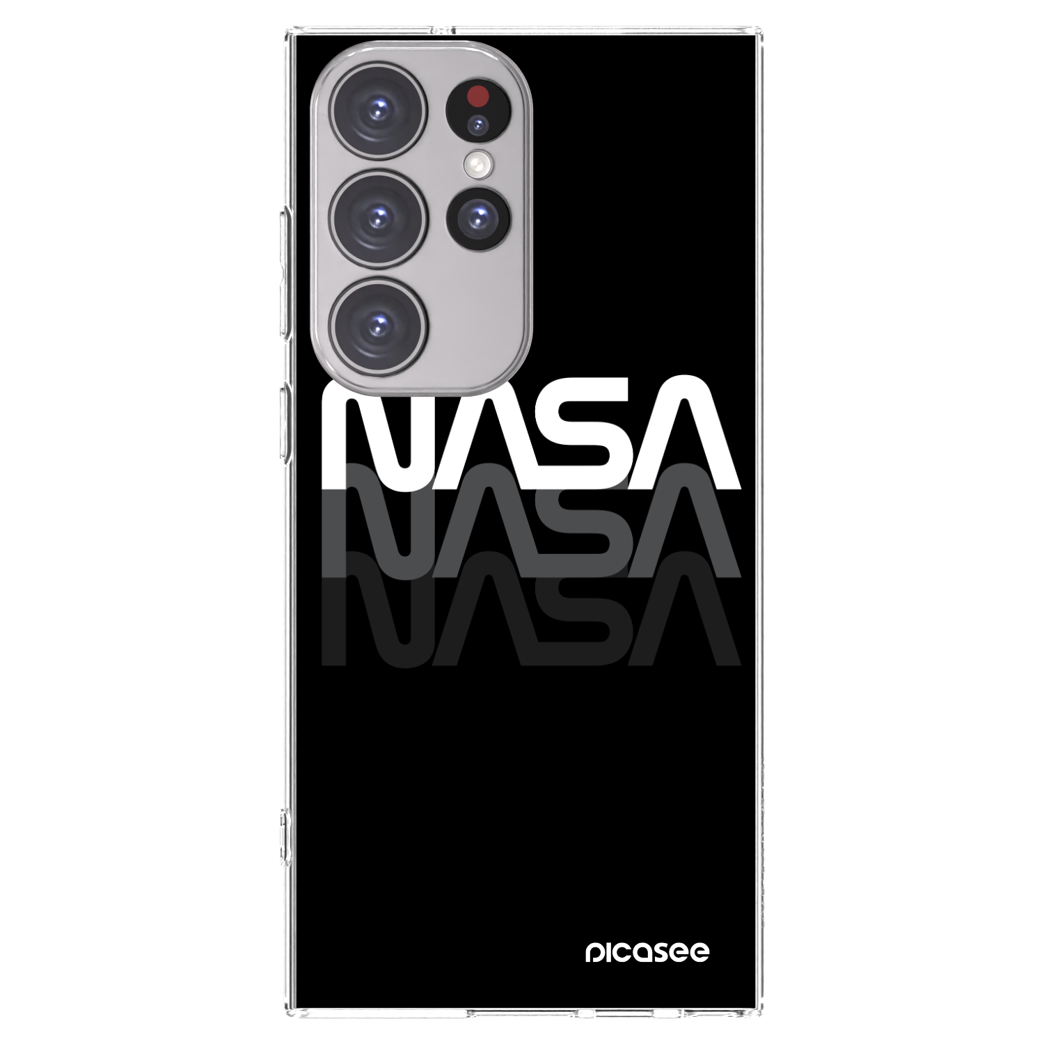 Picasee silikónový prehľadný obal pre Samsung Galaxy S23 Ultra 5G - NASA Triple