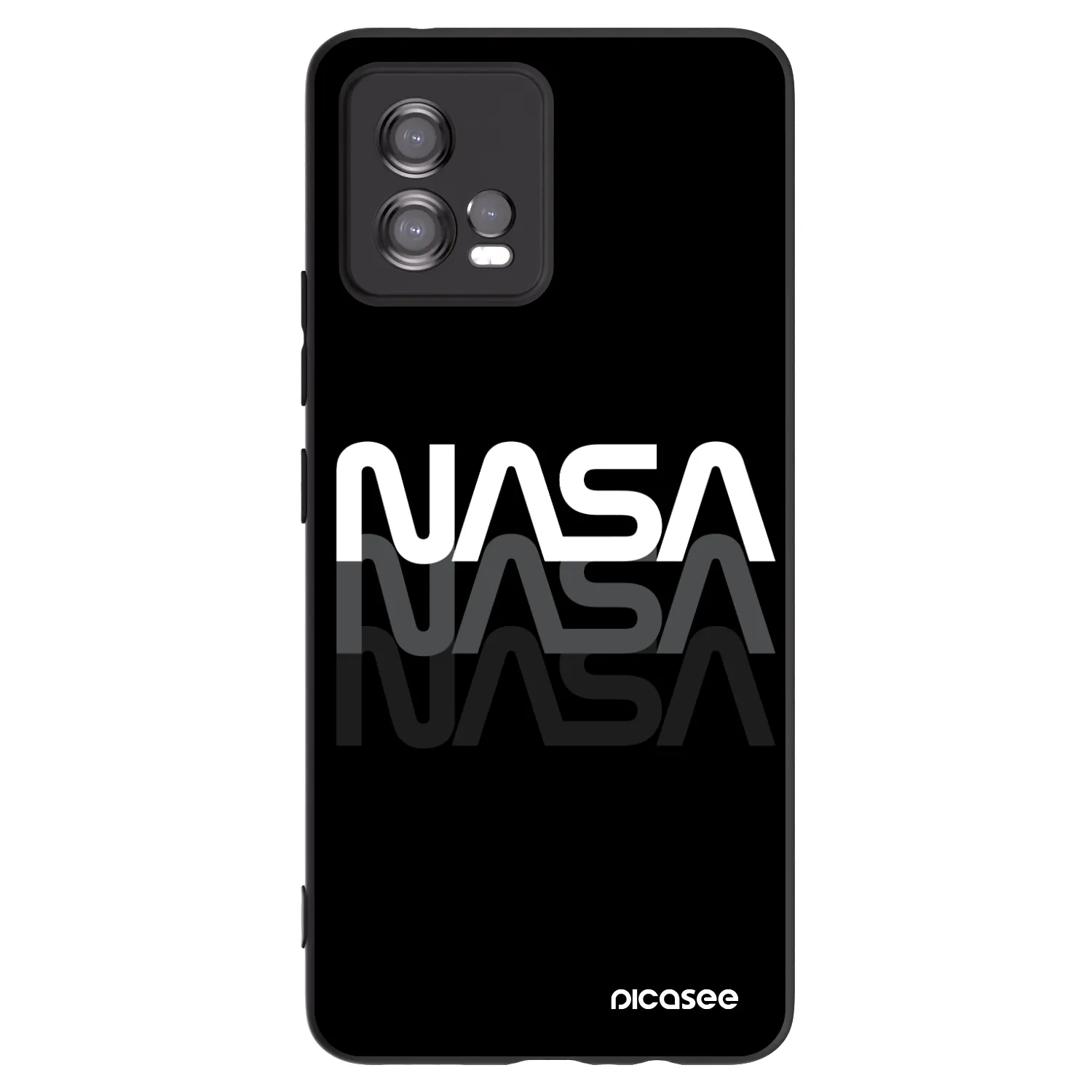 Picasee silikónový čierny obal pre Motorola Moto G72 - NASA Triple