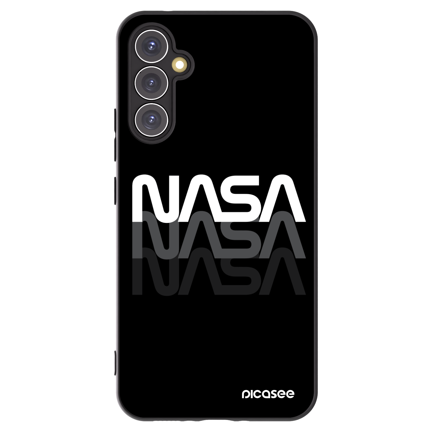 Picasee silikónový čierny obal pre Samsung Galaxy A34 5G A346B - NASA Triple