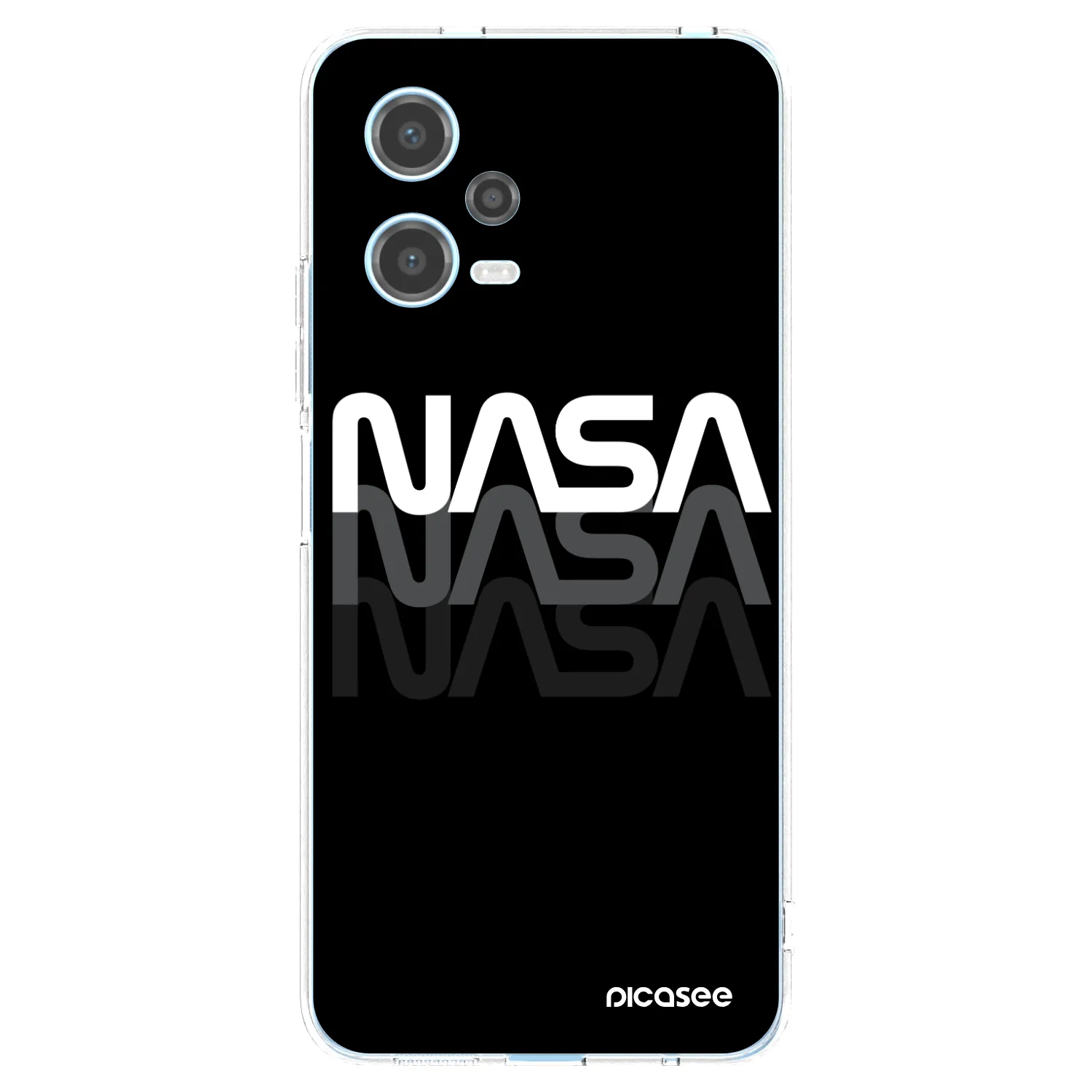 Silikónový prehľadný obal pre Xiaomi Redmi Note 12 5G - NASA Triple