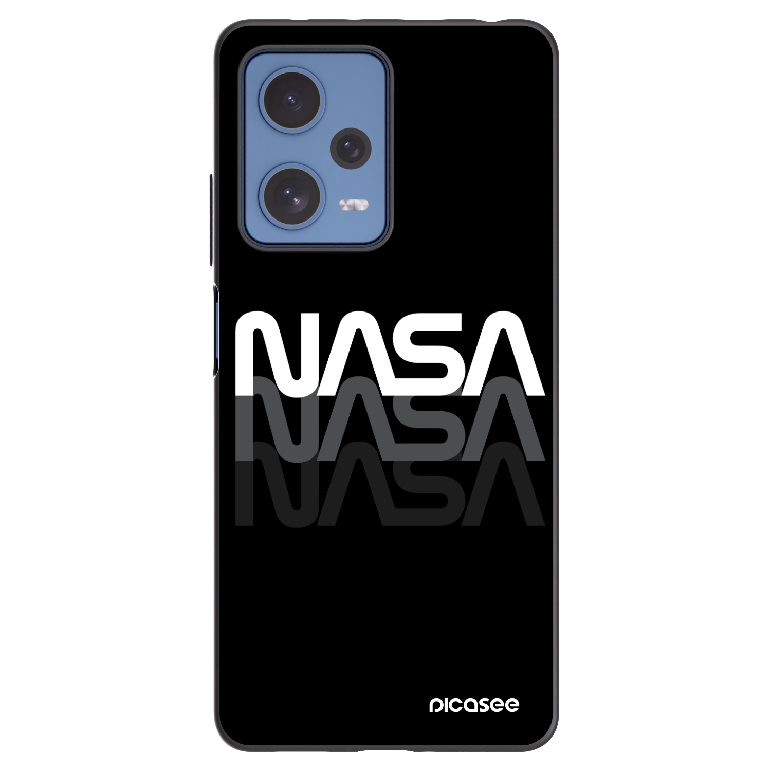 Picasee silikónový čierny obal pre Xiaomi Redmi Note 12 Pro 5G - NASA Triple