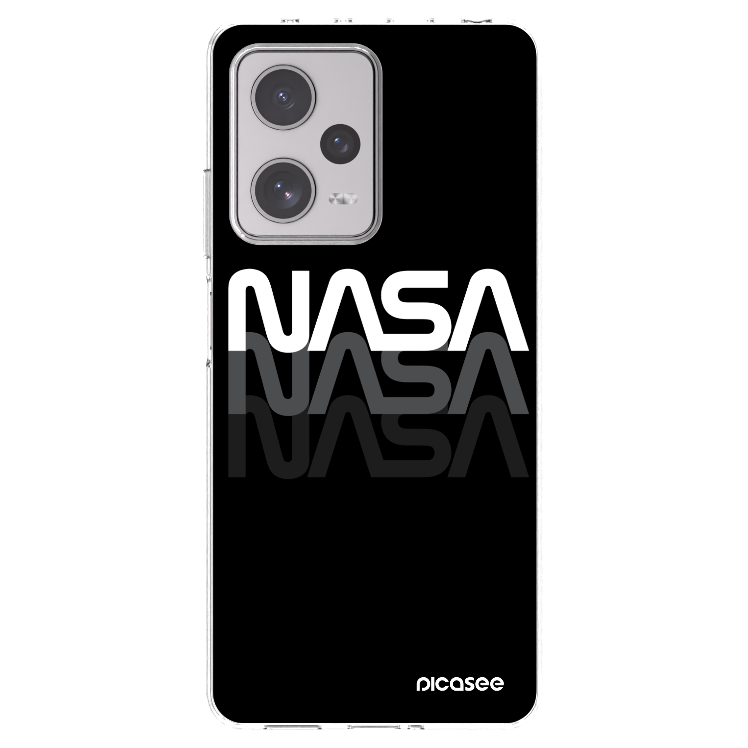 Picasee silikónový prehľadný obal pre Xiaomi Redmi Note 12 Pro+ 5G - NASA Triple