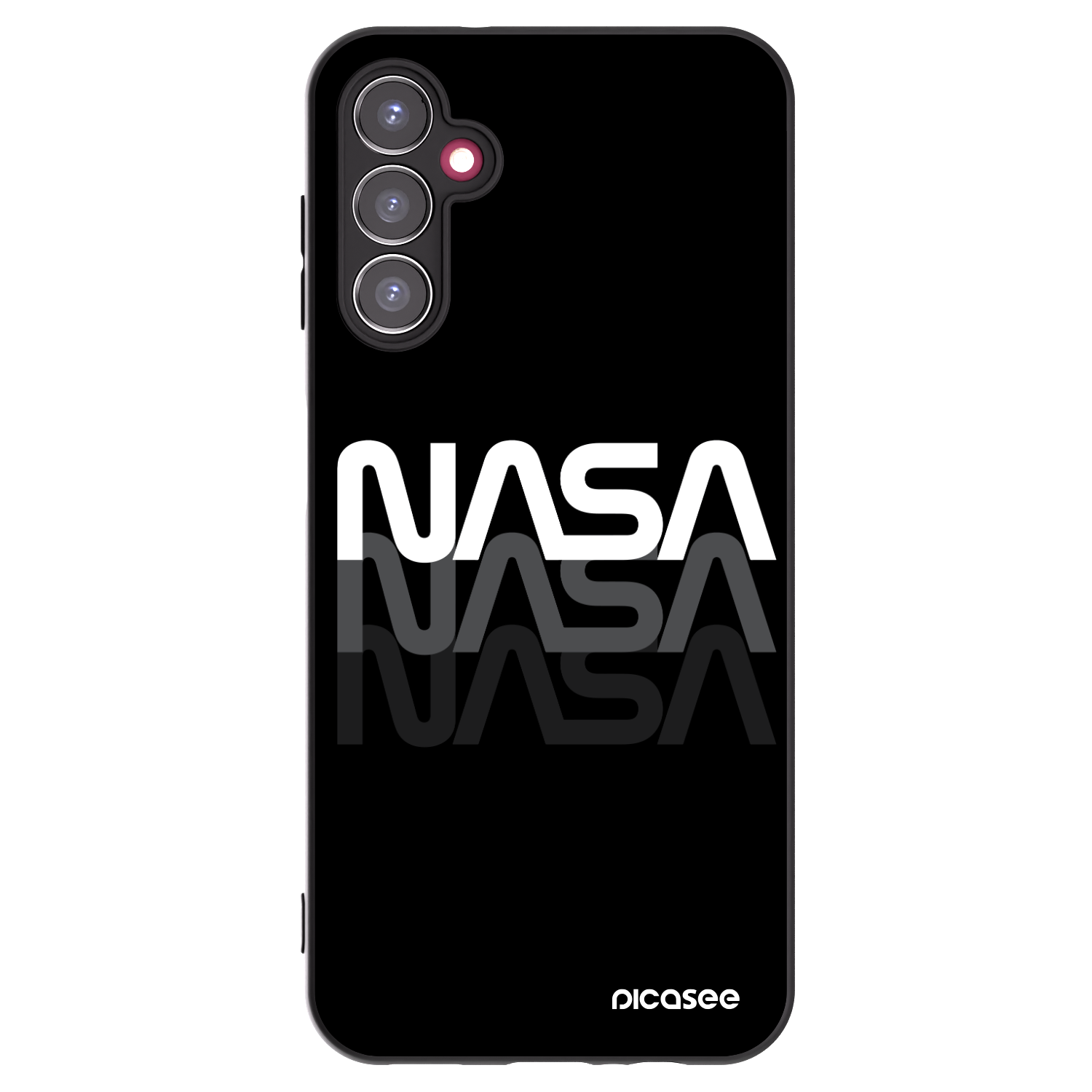 Picasee silikónový čierny obal pre Samsung Galaxy A14 4G A145R - NASA Triple