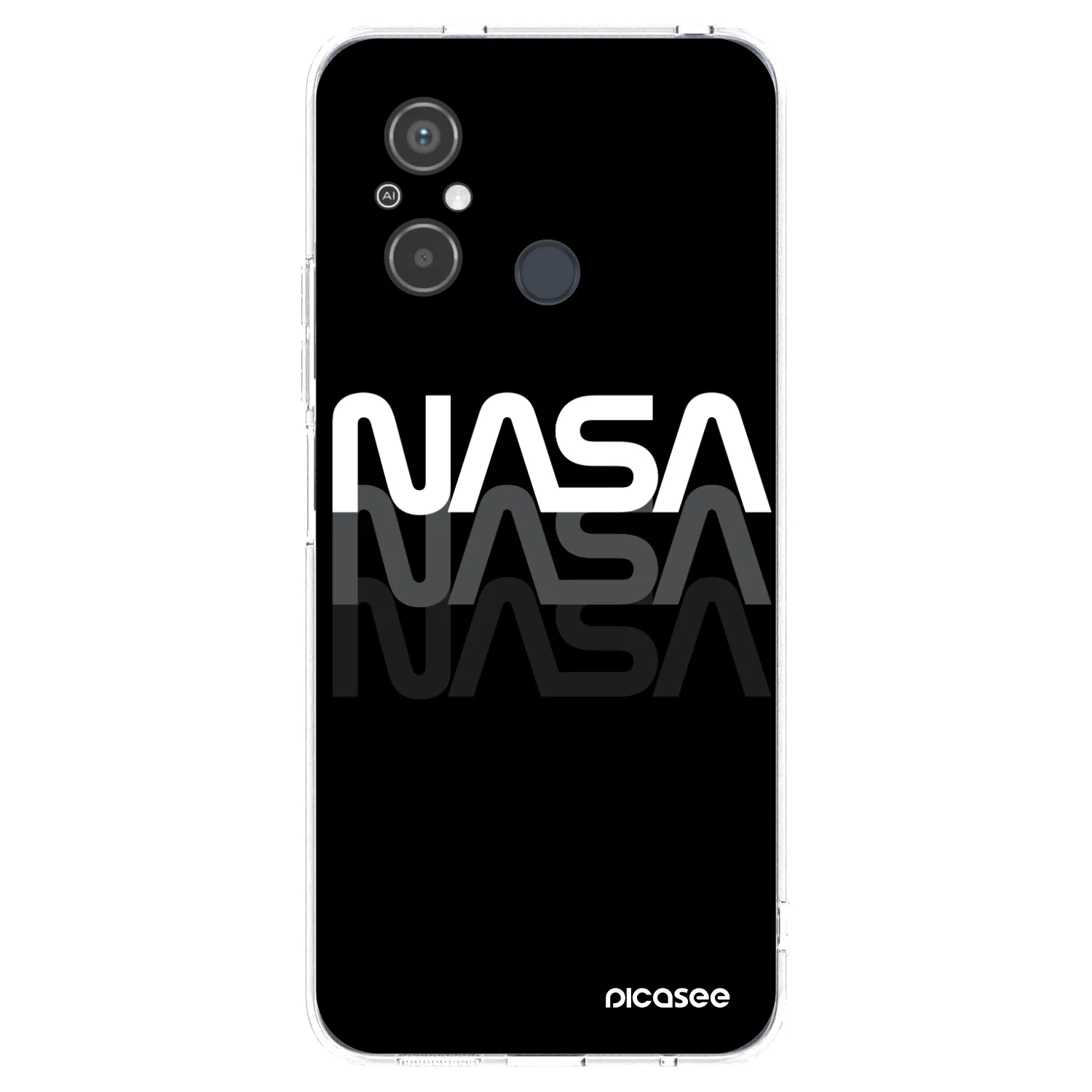 Picasee silikónový prehľadný obal pre Xiaomi Redmi 12C - NASA Triple