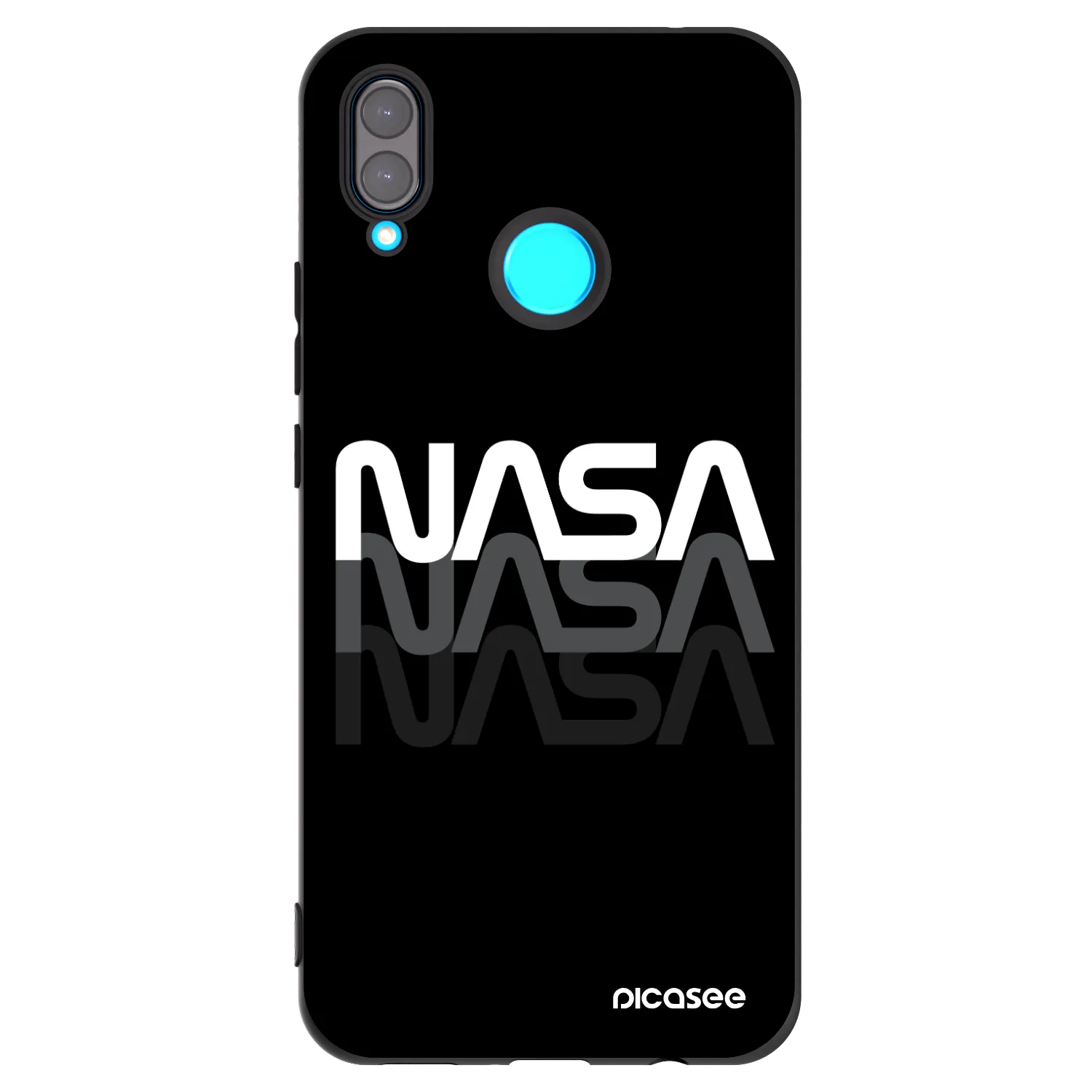 Picasee silikónový čierny obal pre Huawei Nova 3 - NASA Triple