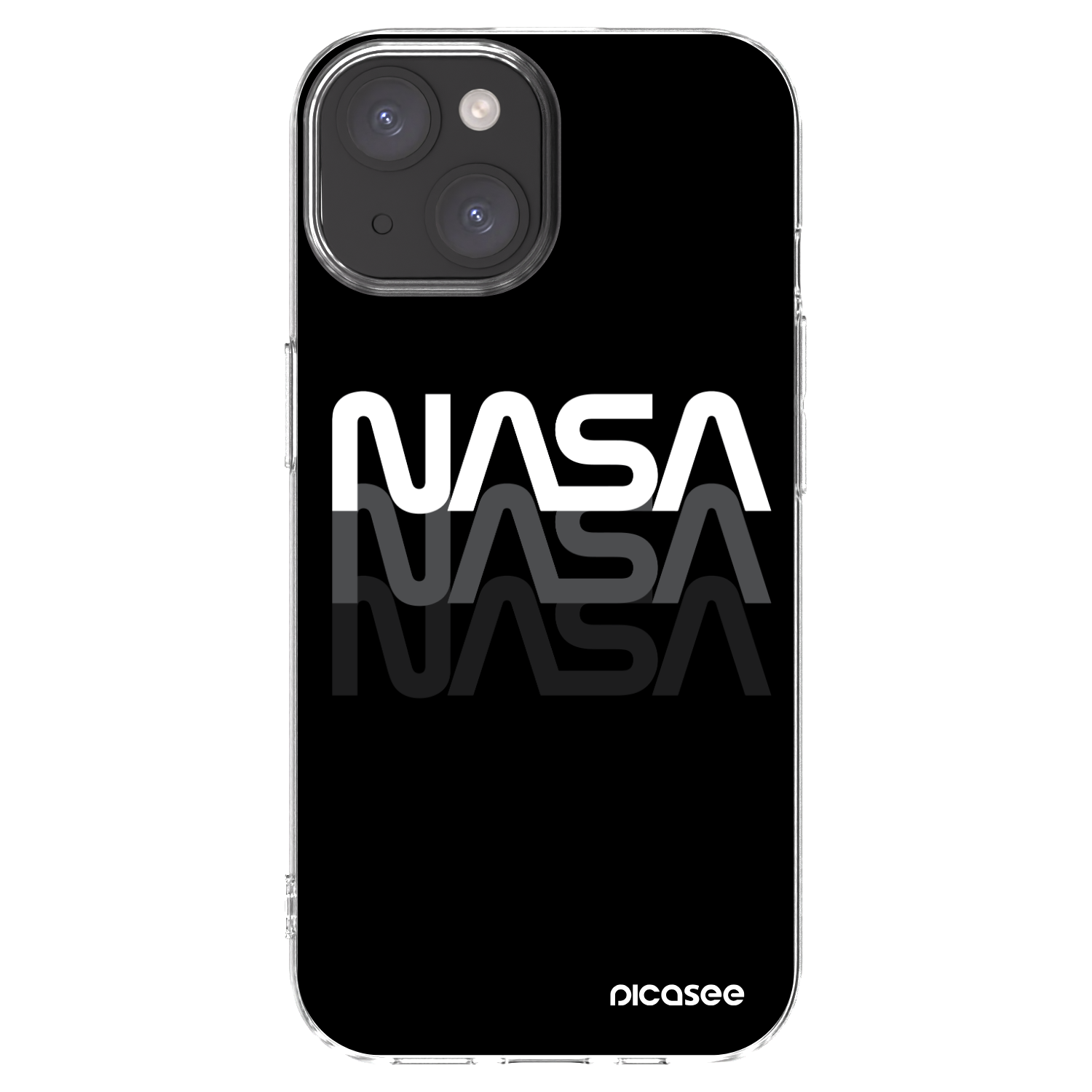 Picasee silikónový prehľadný obal pre Apple iPhone 15 - NASA Triple
