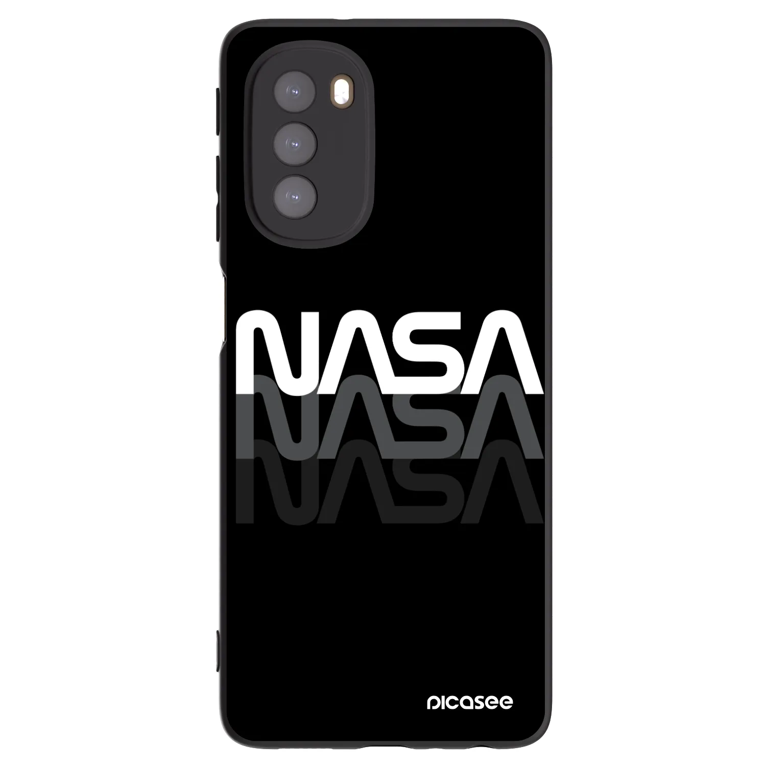 Picasee silikónový čierny obal pre Motorola Moto G51 - NASA Triple