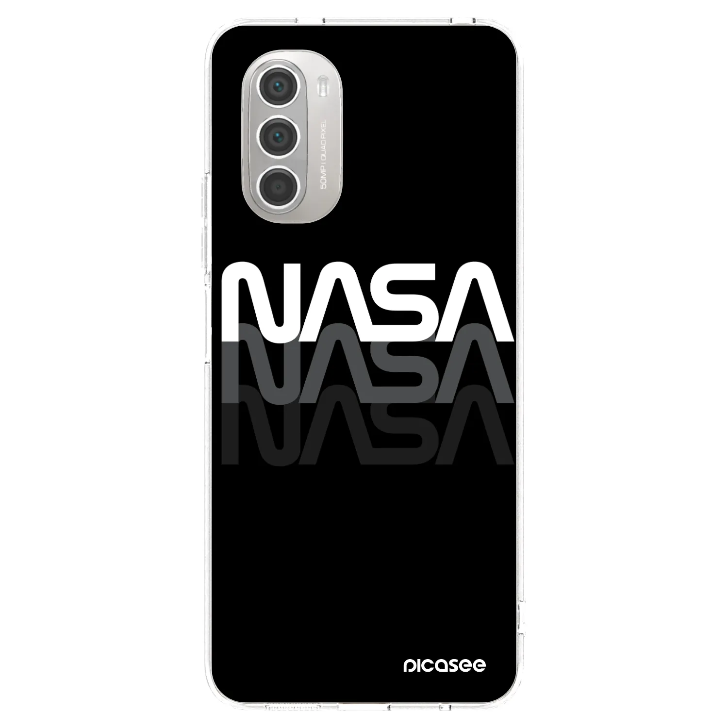 Picasee silikónový prehľadný obal pre Motorola Moto G51 - NASA Triple