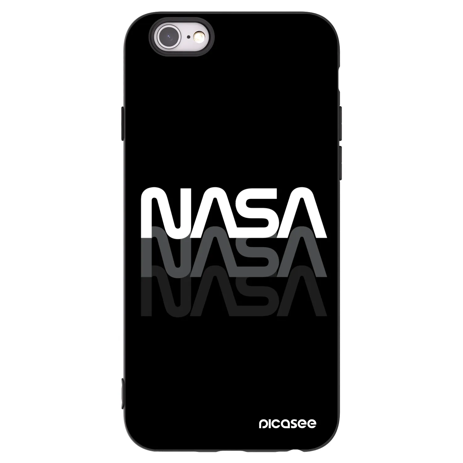 Picasee silikónový čierny obal pre Apple iPhone 6/6S - NASA Triple