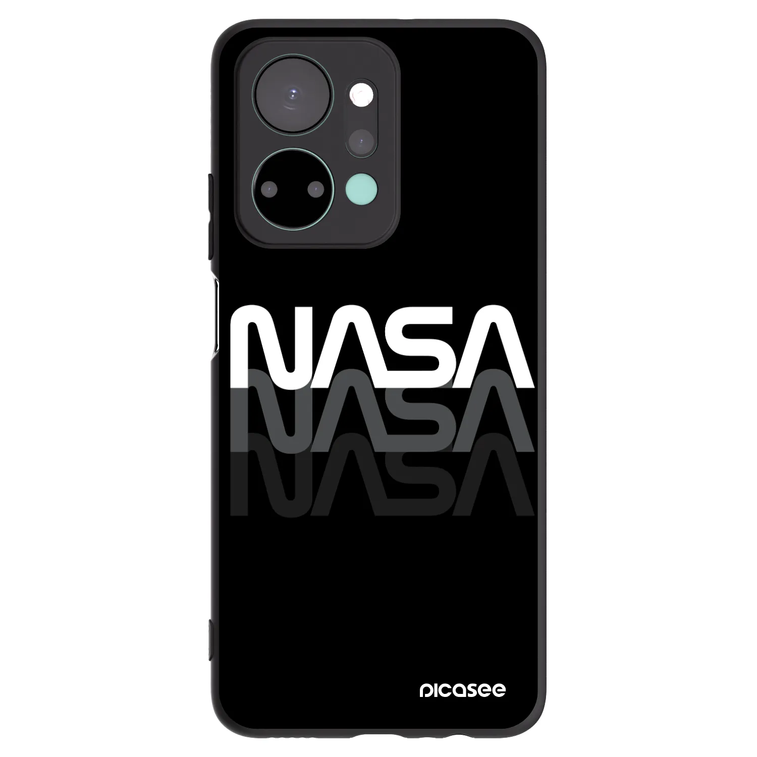 Picasee silikónový čierny obal pre Honor X7a - NASA Triple