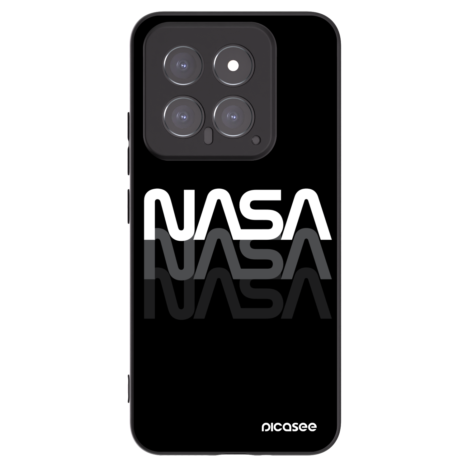 Picasee silikónový čierny obal pre Xiaomi 14 - NASA Triple