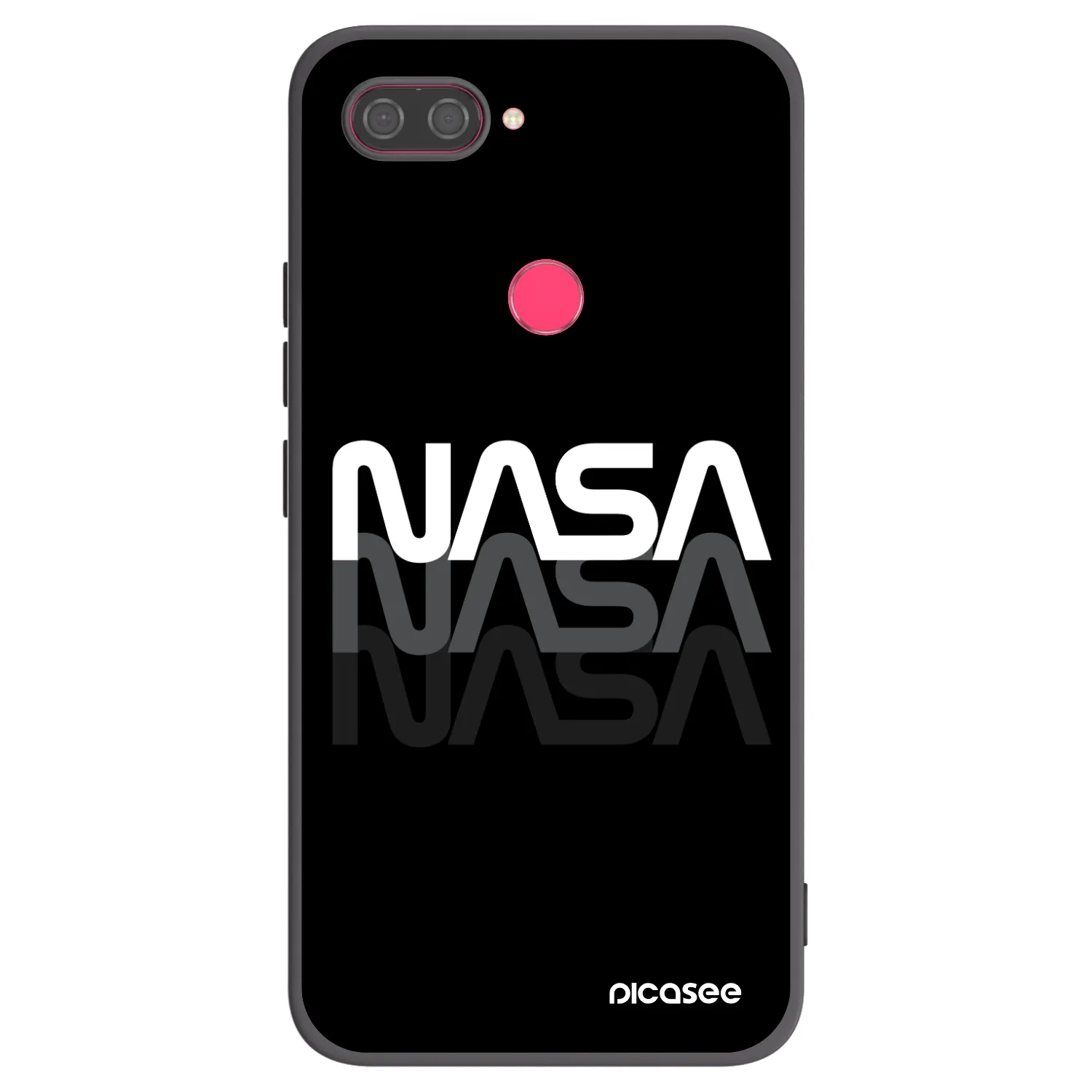 Picasee silikónový čierny obal pre Xiaomi Mi 8 Lite - NASA Triple