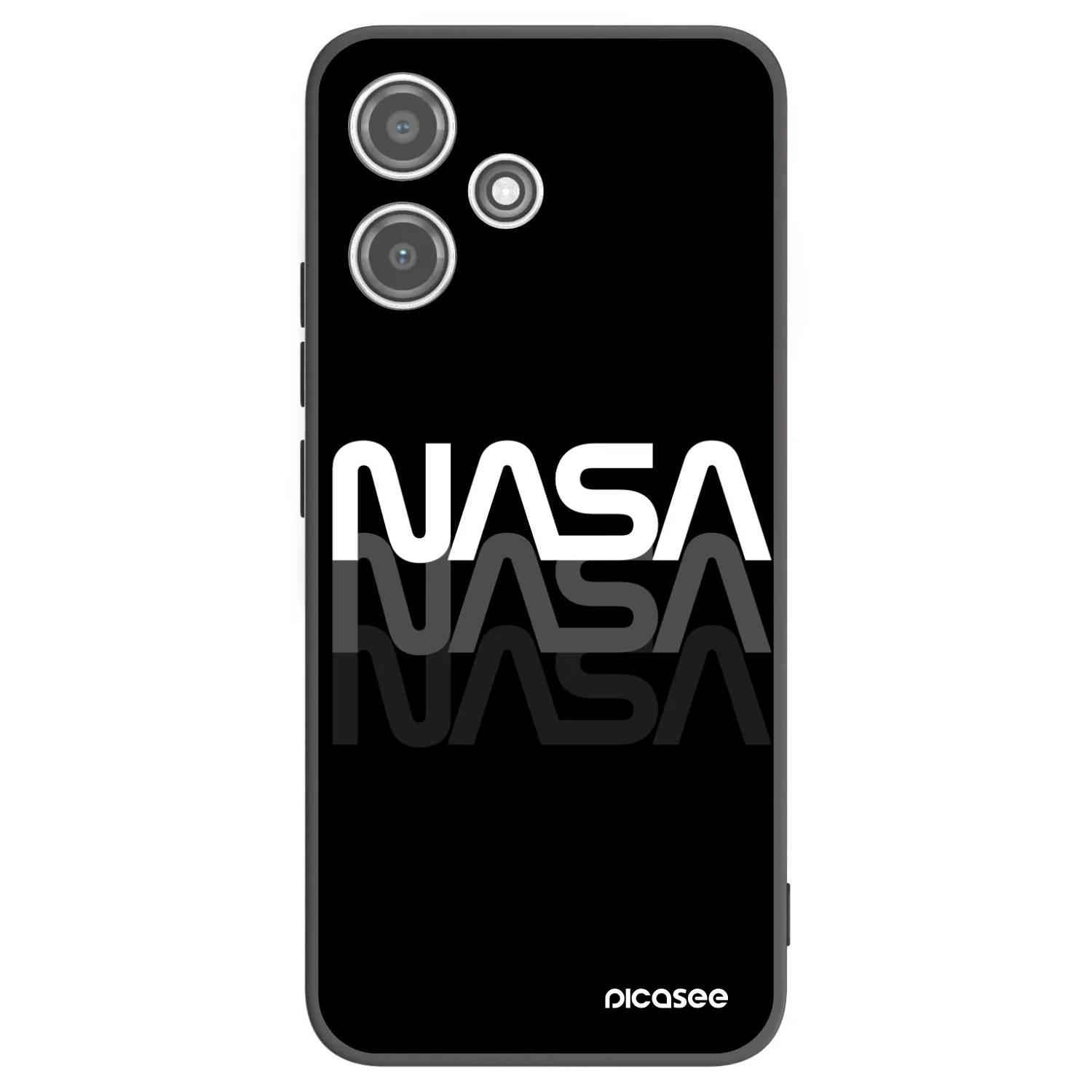 Picasee silikónový čierny obal pre Xiaomi Redmi 12 5G - NASA Triple