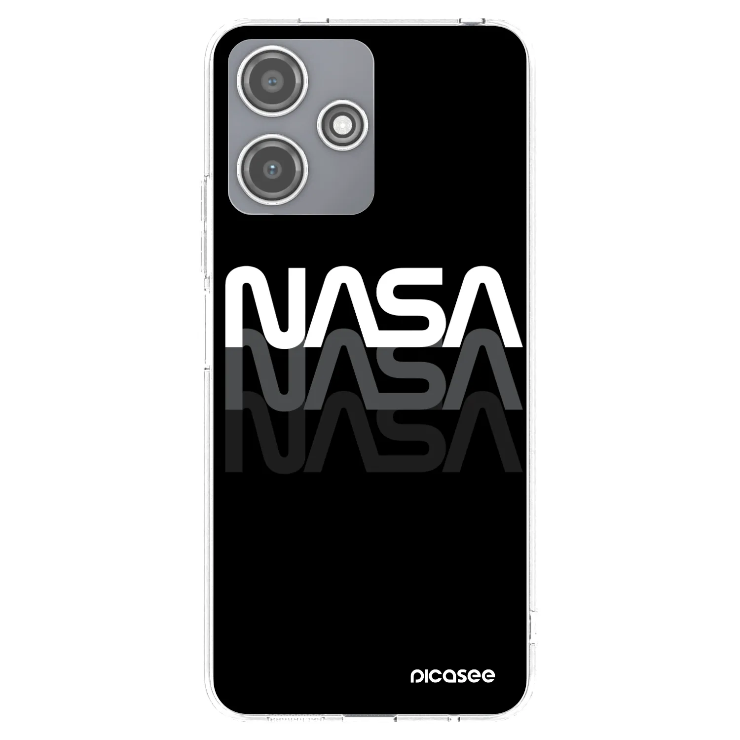 Picasee silikónový prehľadný obal pre Xiaomi Redmi 12 5G - NASA Triple