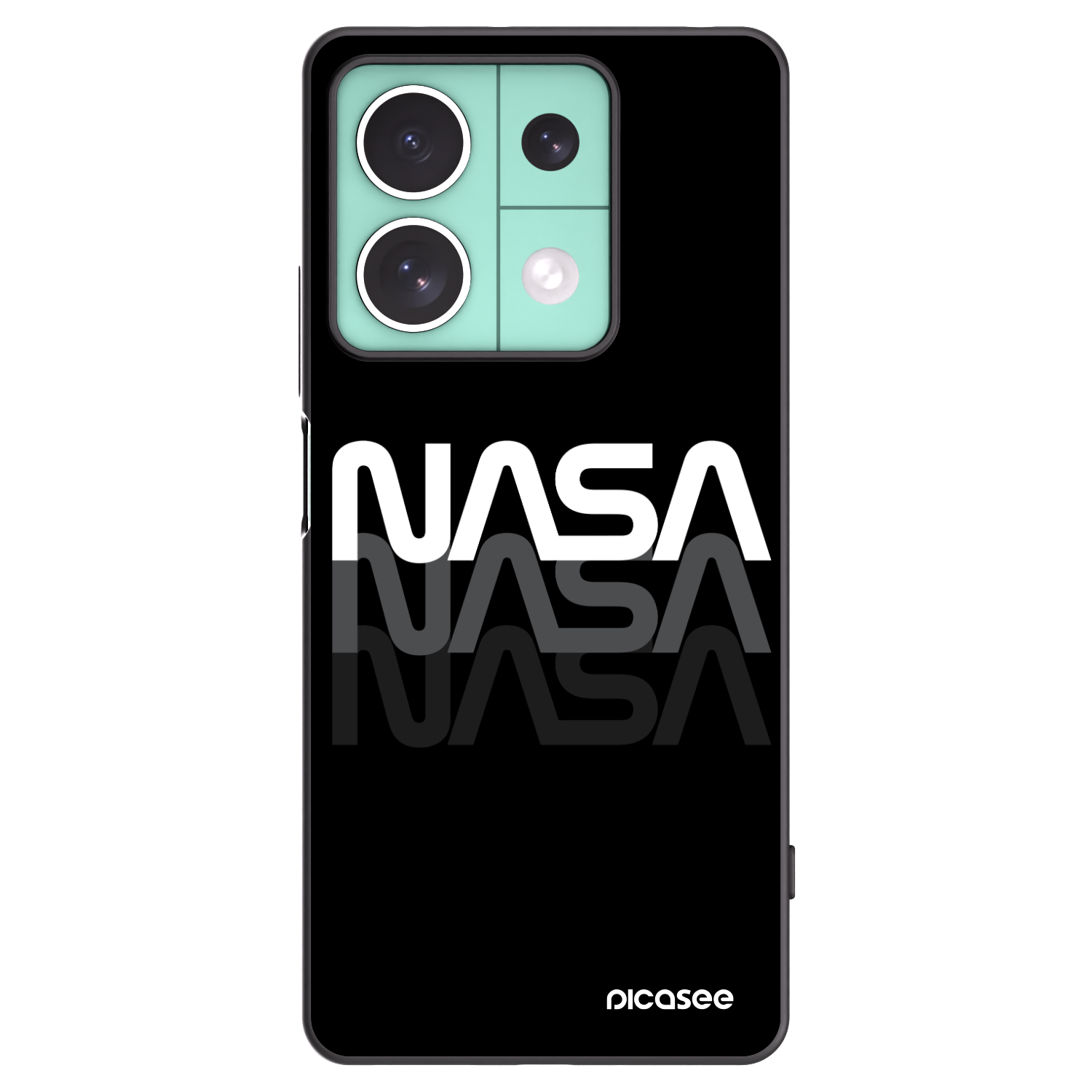 Picasee silikónový čierny obal pre Xiaomi Redmi Note 13 5G - NASA Triple