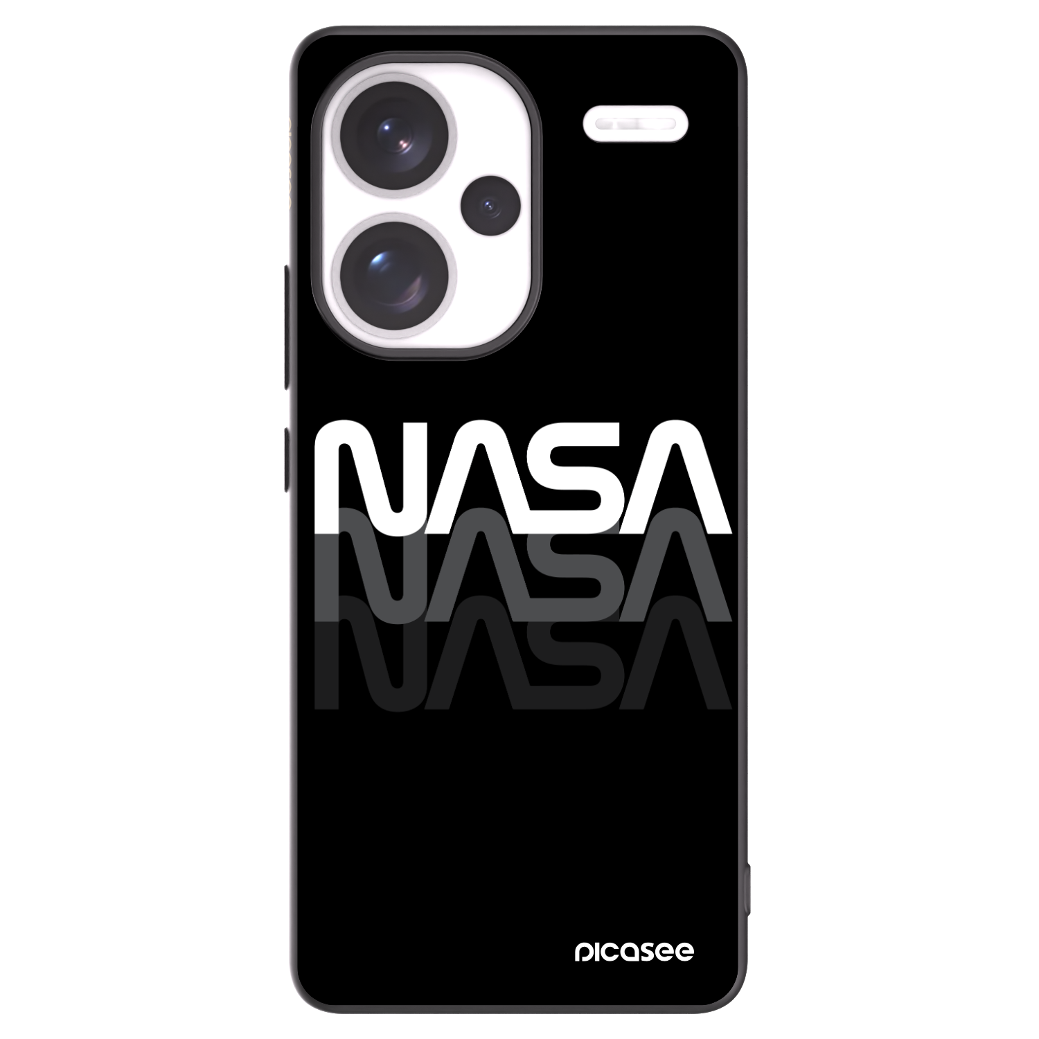 Picasee silikónový čierny obal pre Xiaomi Redmi Note 13 Pro+ 5G - NASA Triple
