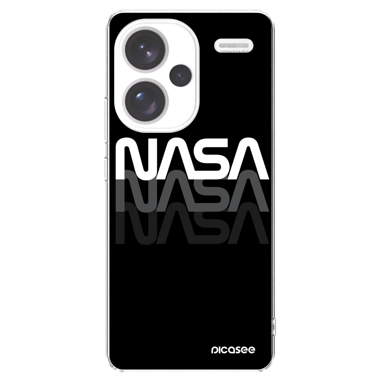 Picasee silikónový prehľadný obal pre Xiaomi Redmi Note 13 Pro+ 5G - NASA Triple