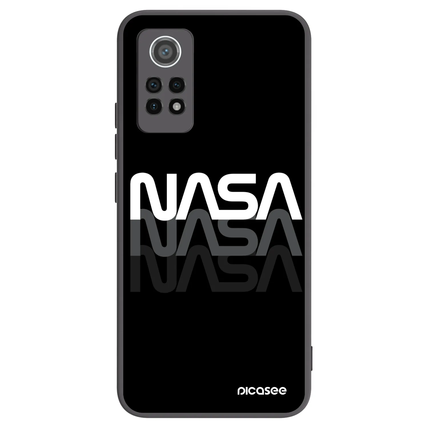 Picasee silikónový čierny obal pre Xiaomi Redmi Note 12 Pro 4G - NASA Triple