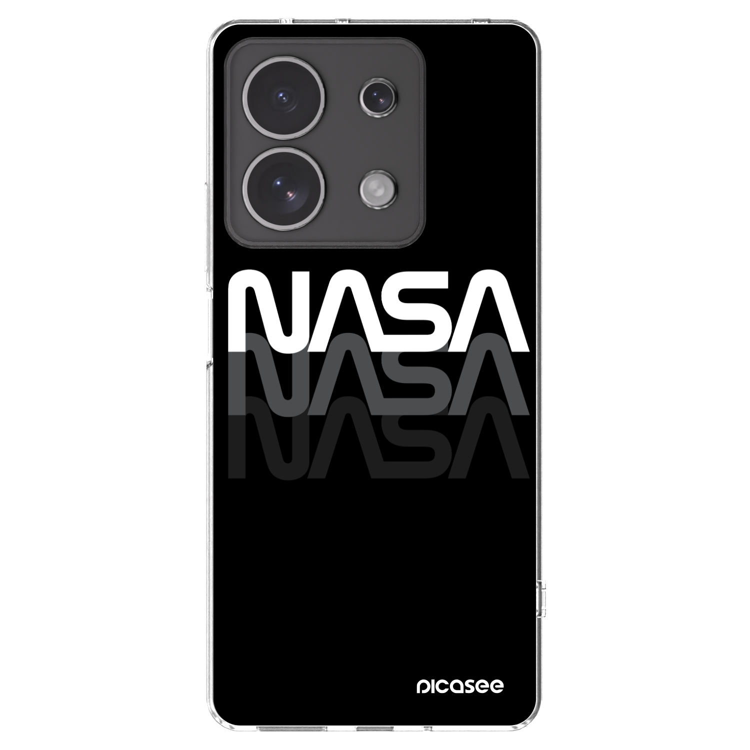 Picasee silikónový prehľadný obal pre Xiaomi Redmi Note 13 4G - NASA Triple