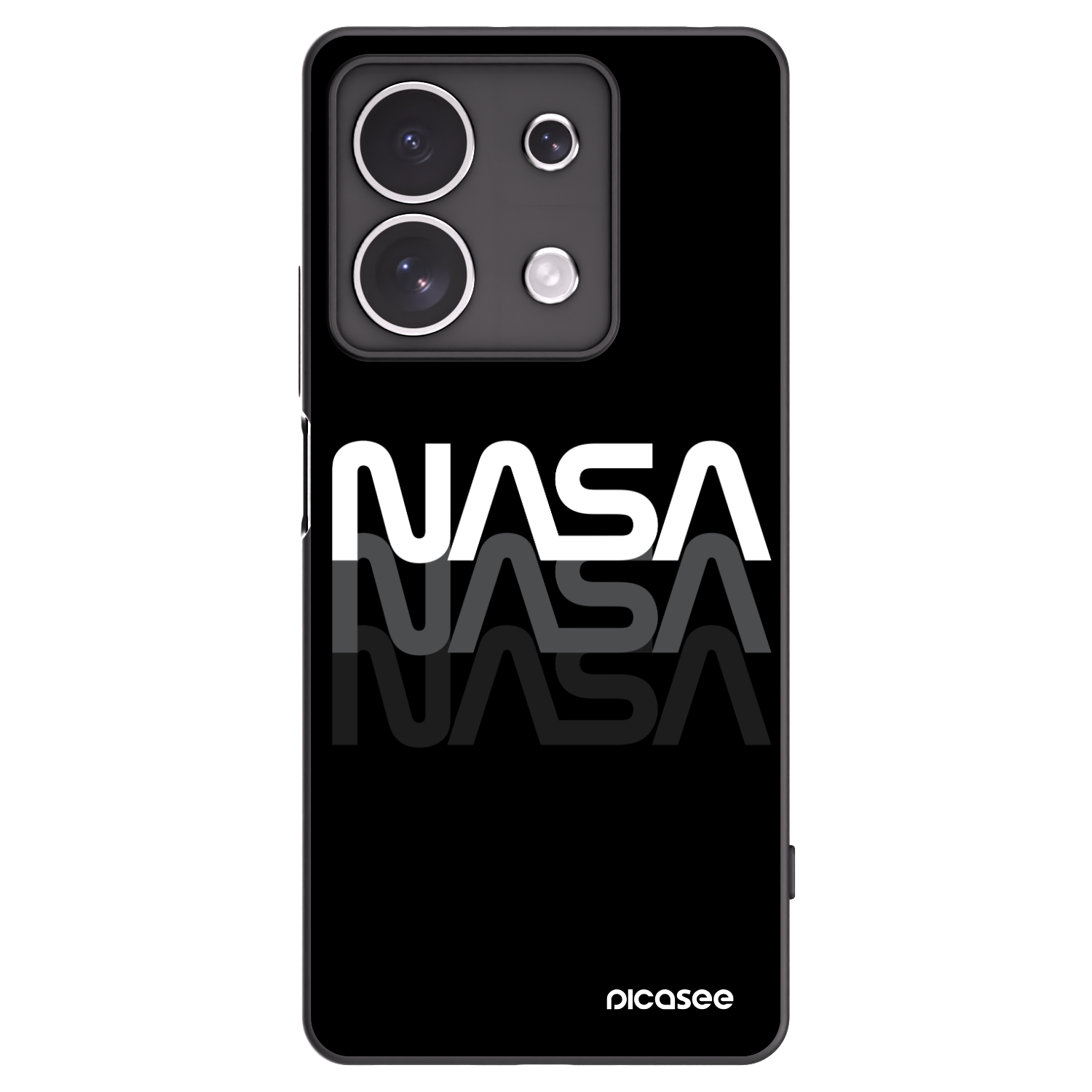 Picasee silikónový čierny obal pre Xiaomi Redmi Note 13 4G - NASA Triple