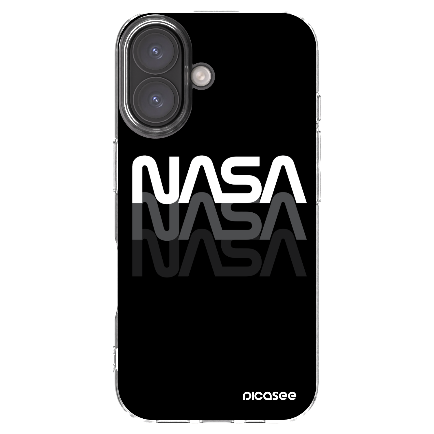 Picasee silikónový prehľadný obal pre Apple iPhone 16 - NASA Triple
