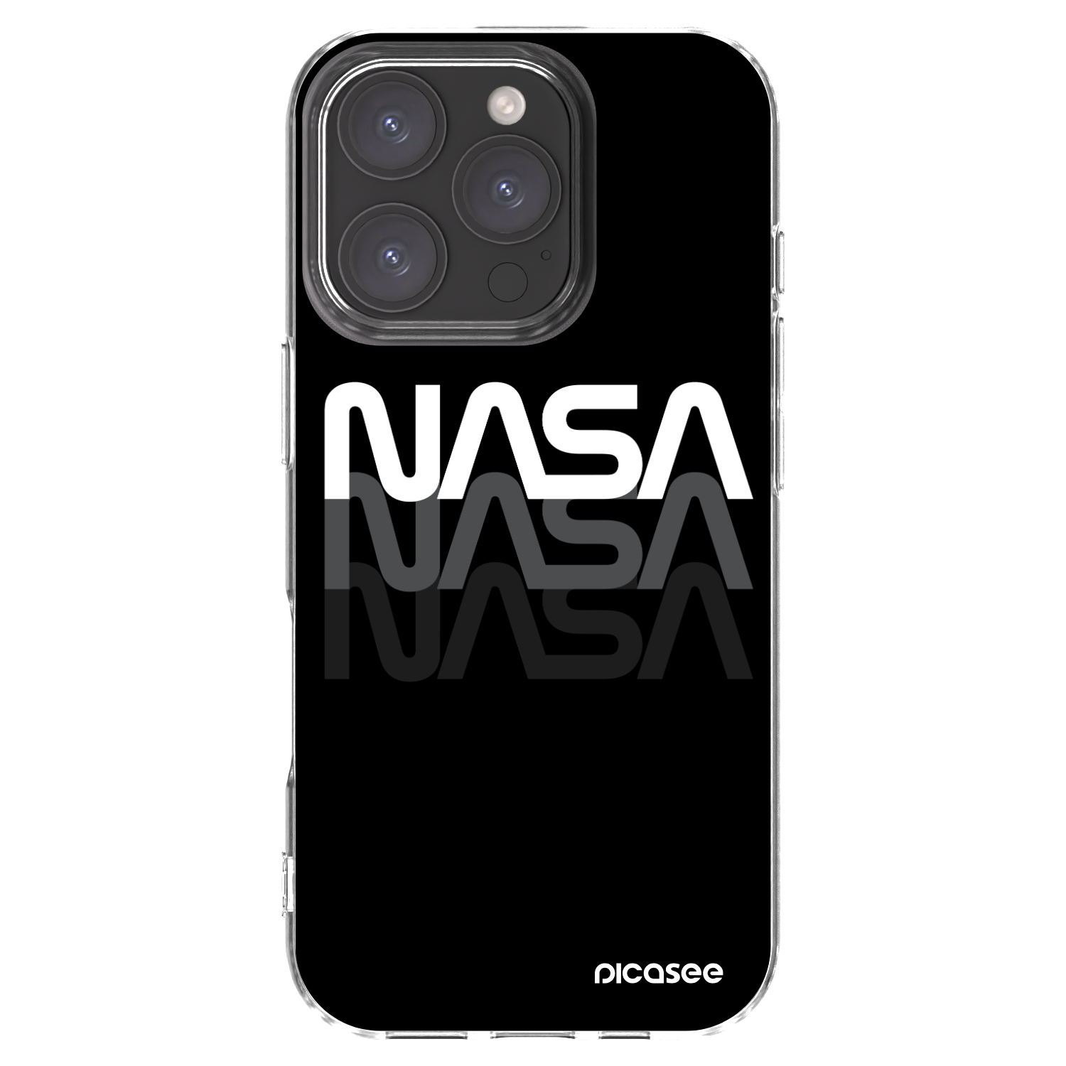 Picasee silikónový prehľadný obal pre Apple iPhone 16 Pro - NASA Triple