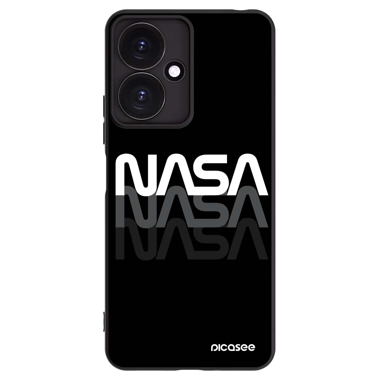 Picasee silikónový čierny obal pre Xiaomi Redmi 13C 5G - NASA Triple