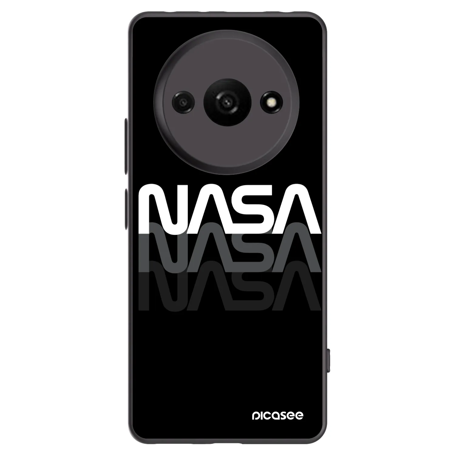Picasee silikónový čierny obal pre Xiaomi Redmi A3 - NASA Triple