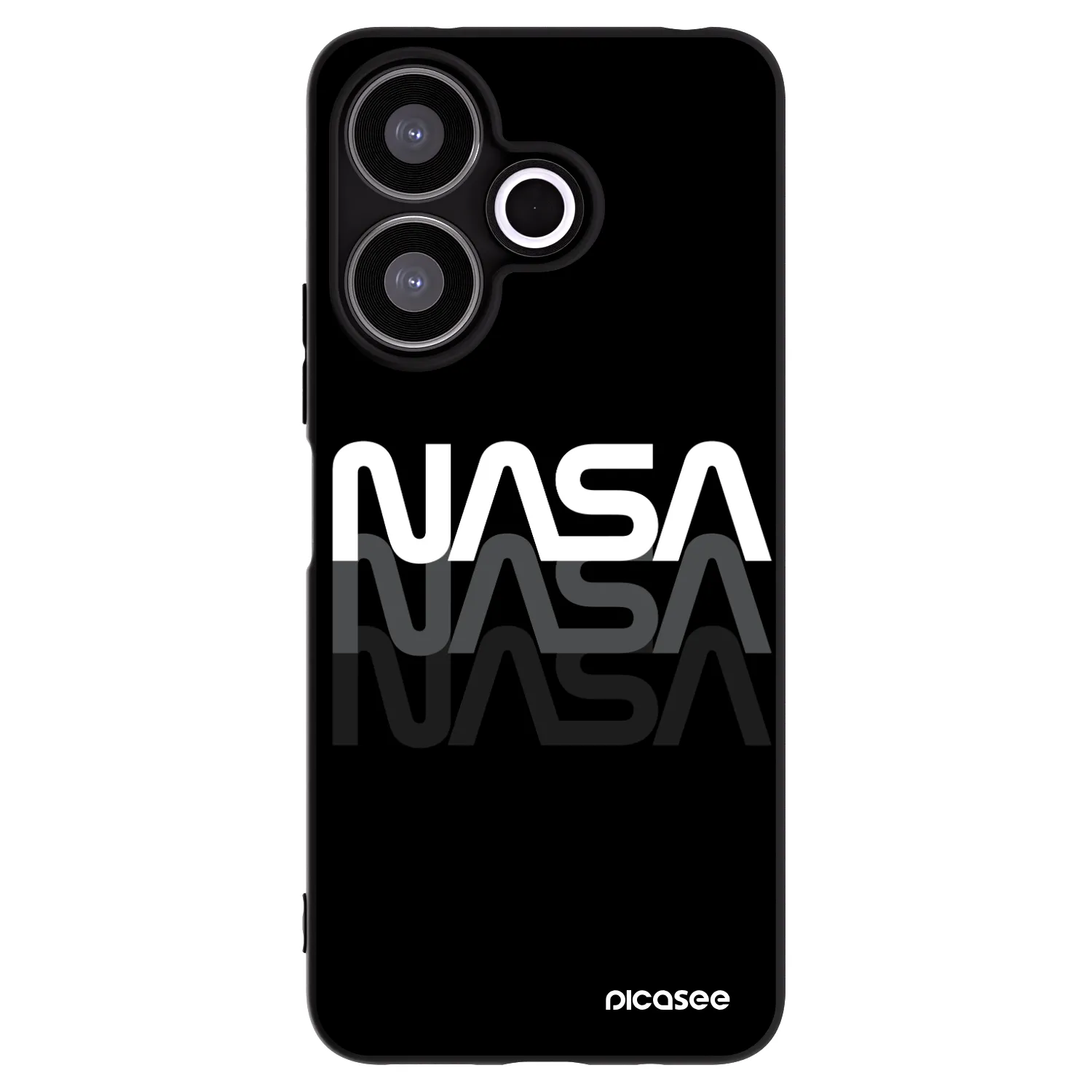 Silikónový čierny obal pre Xiaomi Redmi 13 4G - NASA Triple