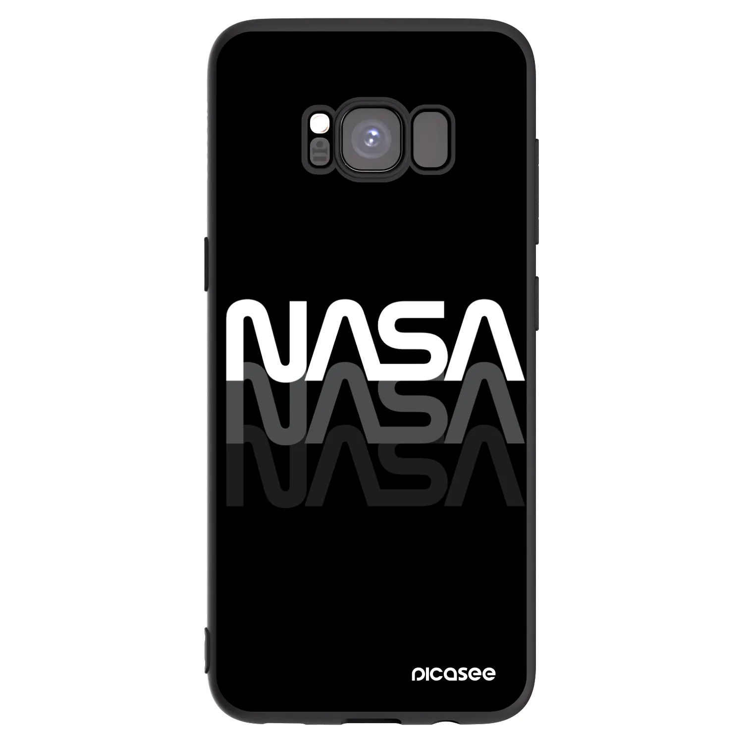 Picasee silikónový čierny obal pre Samsung Galaxy S8 G950F - NASA Triple
