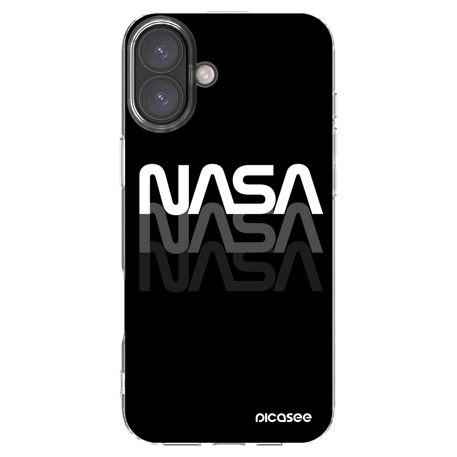 Picasee silikónový prehľadný obal pre Apple iPhone 16 Plus - NASA Triple