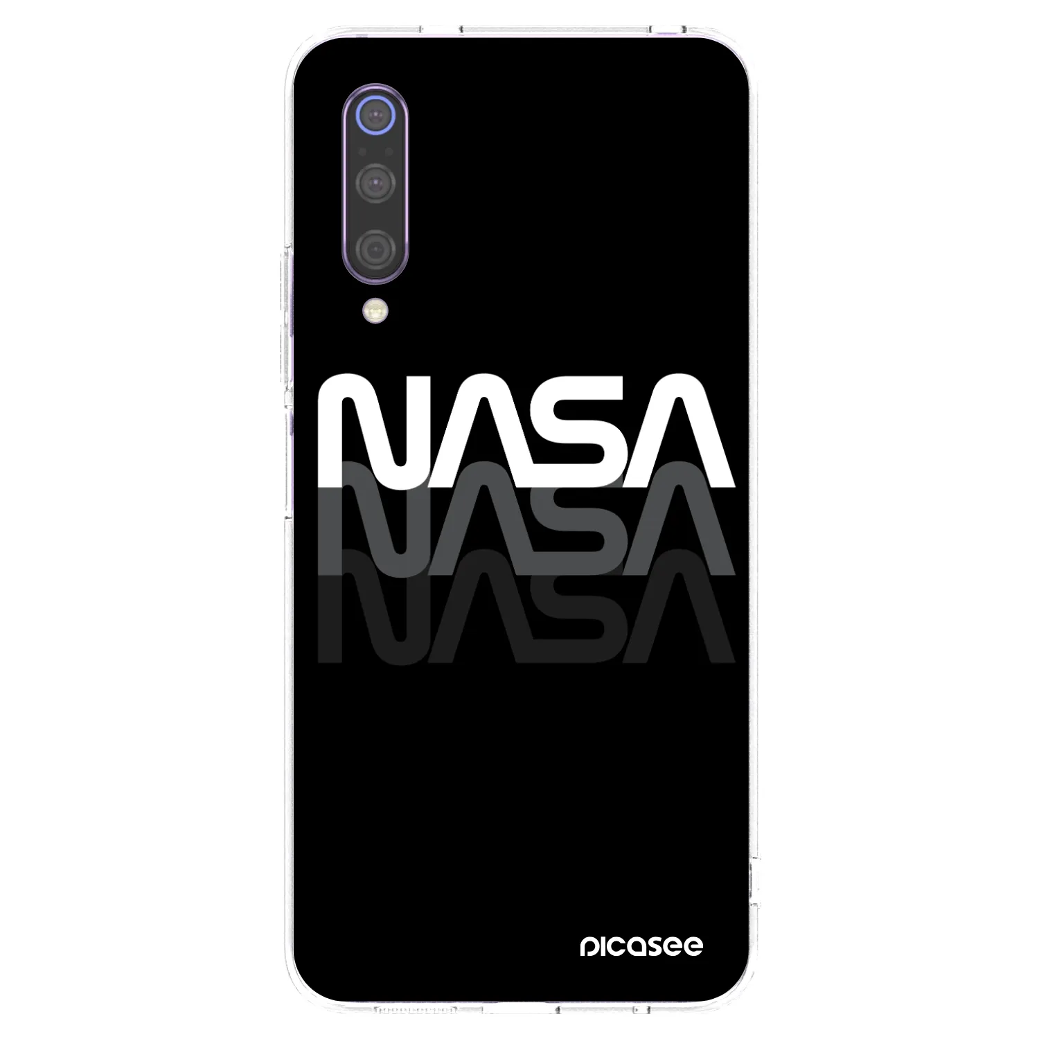 Picasee silikónový prehľadný obal pre Xiaomi Mi 9 - NASA Triple