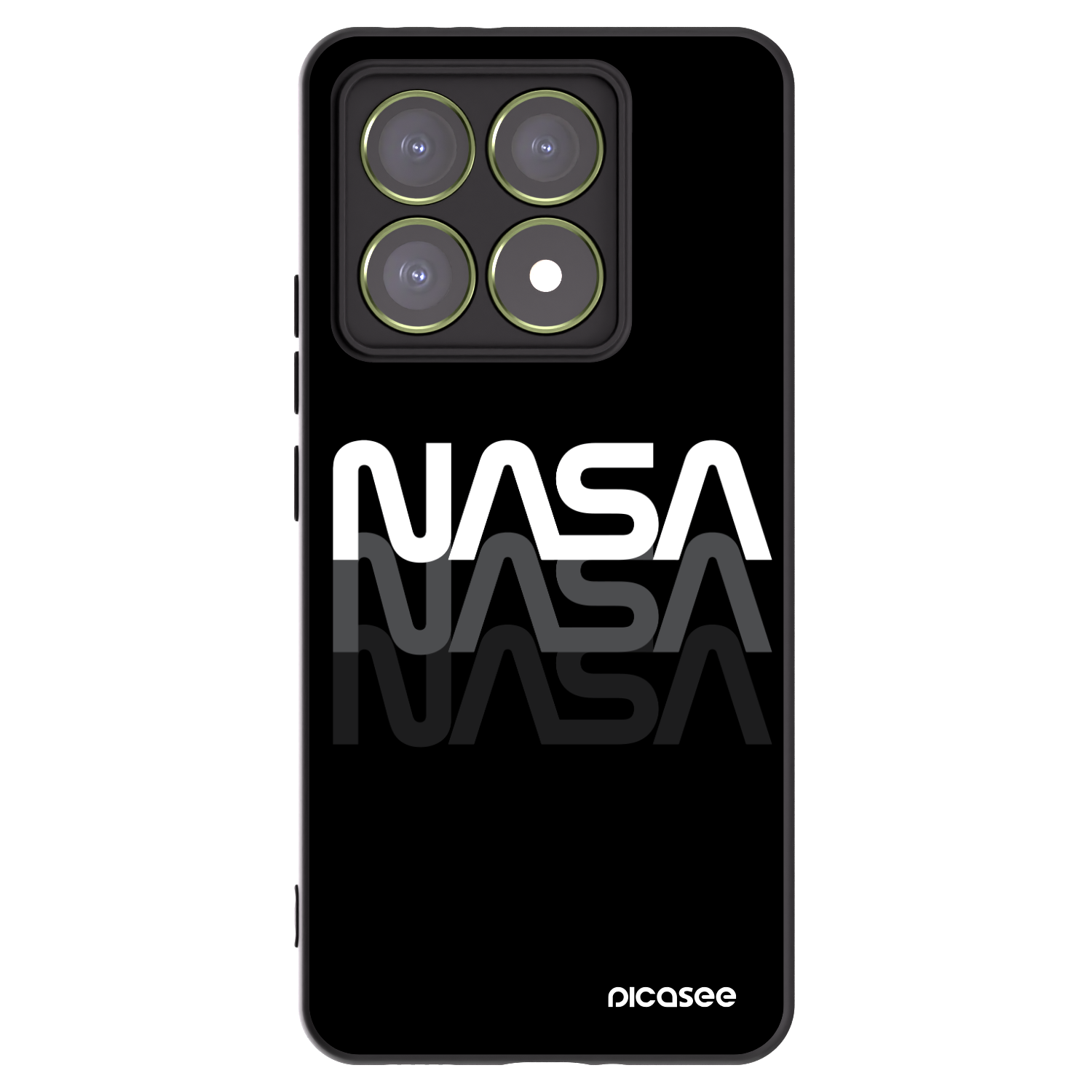 Picasee silikónový čierny obal pre Xiaomi 14T - NASA Triple